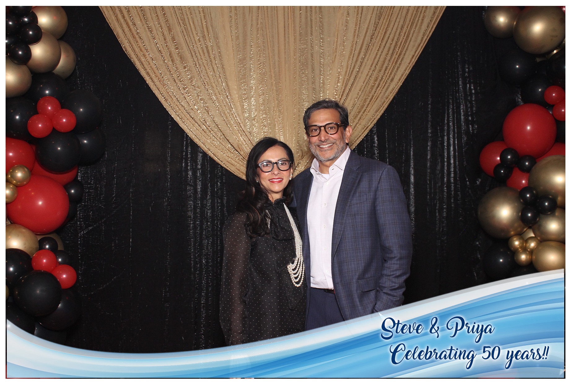 Steve & Priya Celebrating 50 Years | View more photos from the event at gallery.photoboothcincy.com/u/PhotoBoothCincy/Steve-Priya-Celebrating-50-Years