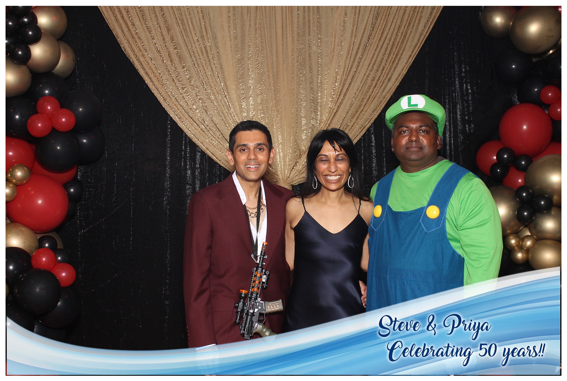 Steve & Priya Celebrating 50 Years | View more photos from the event at gallery.photoboothcincy.com/u/PhotoBoothCincy/Steve-Priya-Celebrating-50-Years