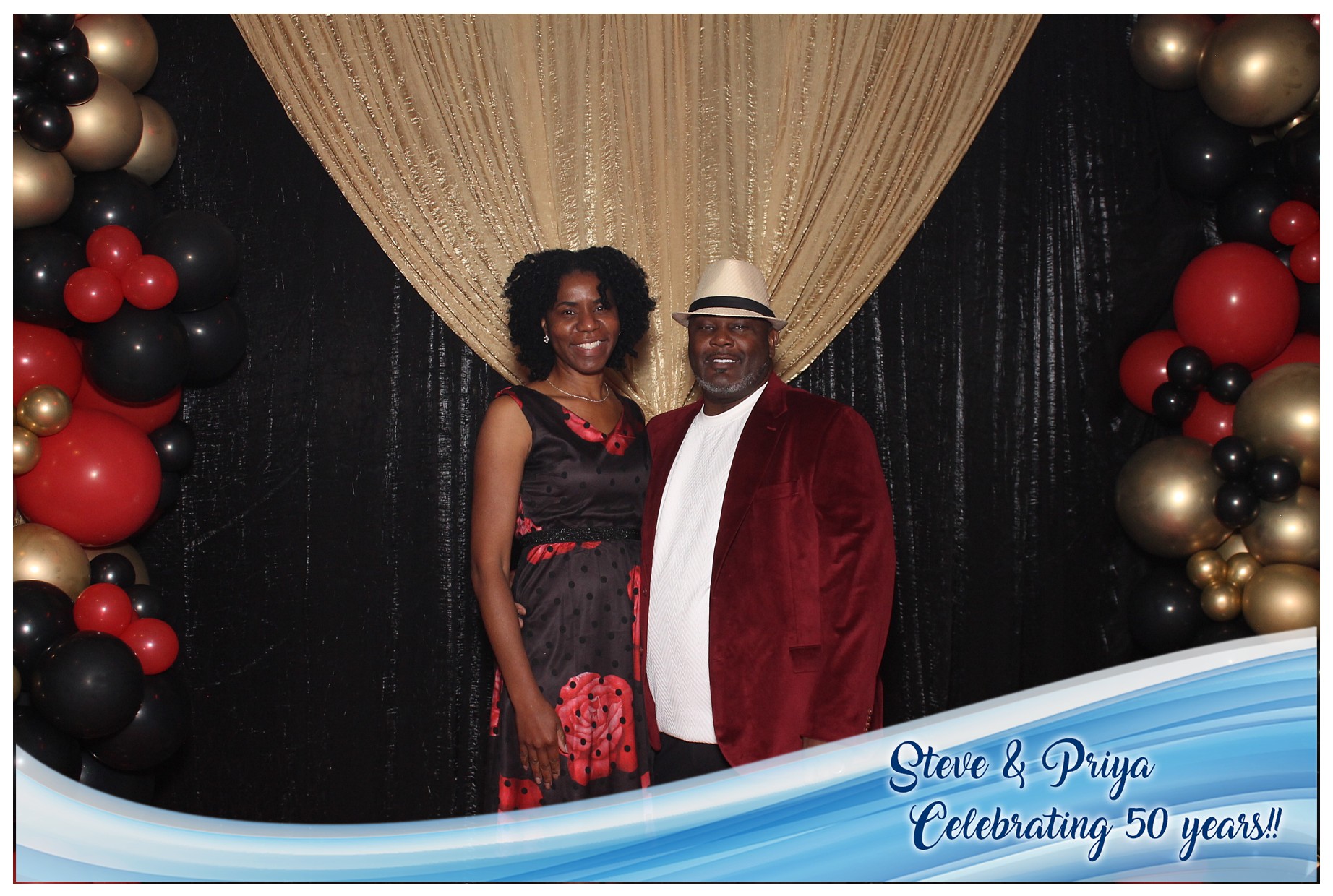 Steve & Priya Celebrating 50 Years | View more photos from the event at gallery.photoboothcincy.com/u/PhotoBoothCincy/Steve-Priya-Celebrating-50-Years