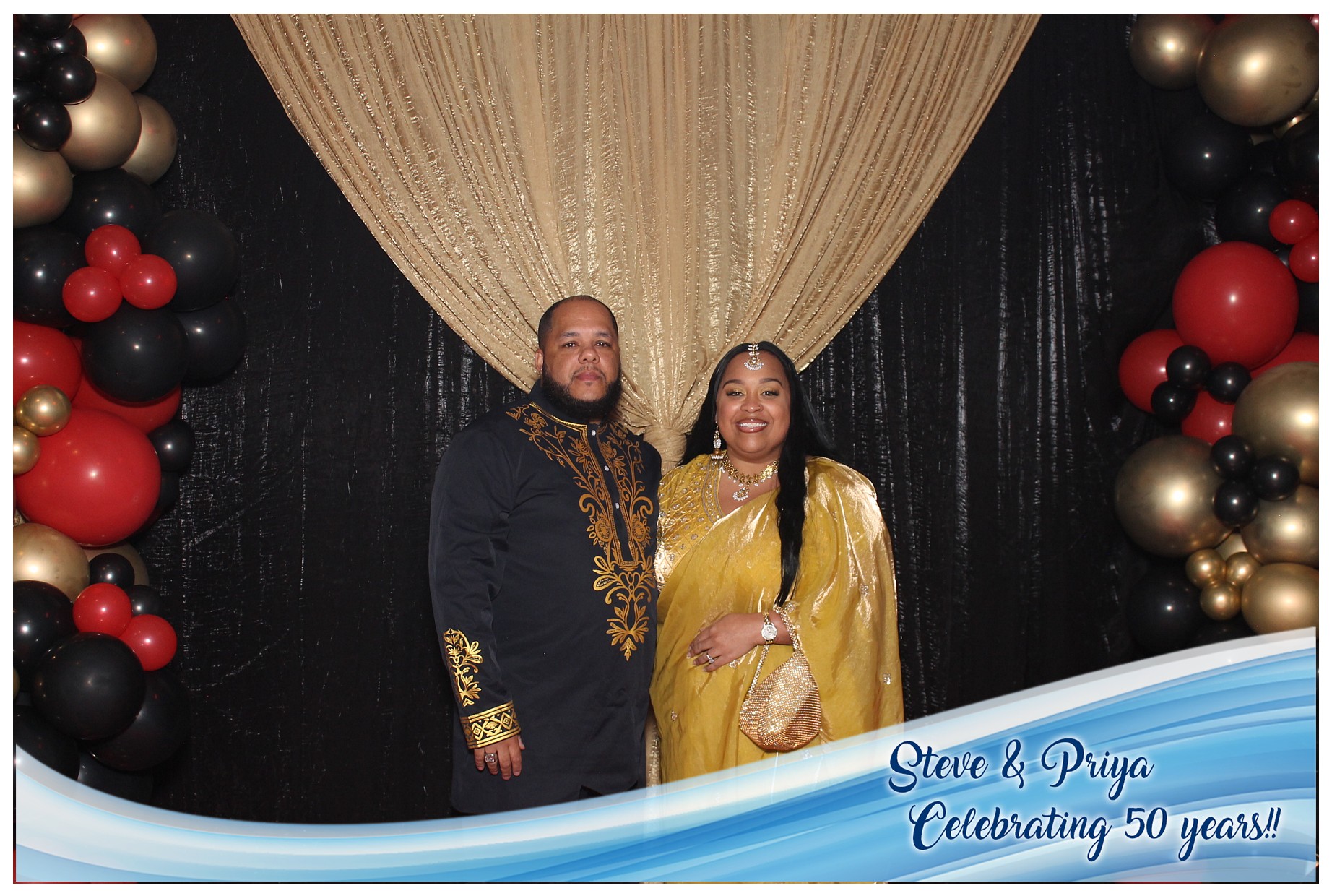 Steve & Priya Celebrating 50 Years | View more photos from the event at gallery.photoboothcincy.com/u/PhotoBoothCincy/Steve-Priya-Celebrating-50-Years