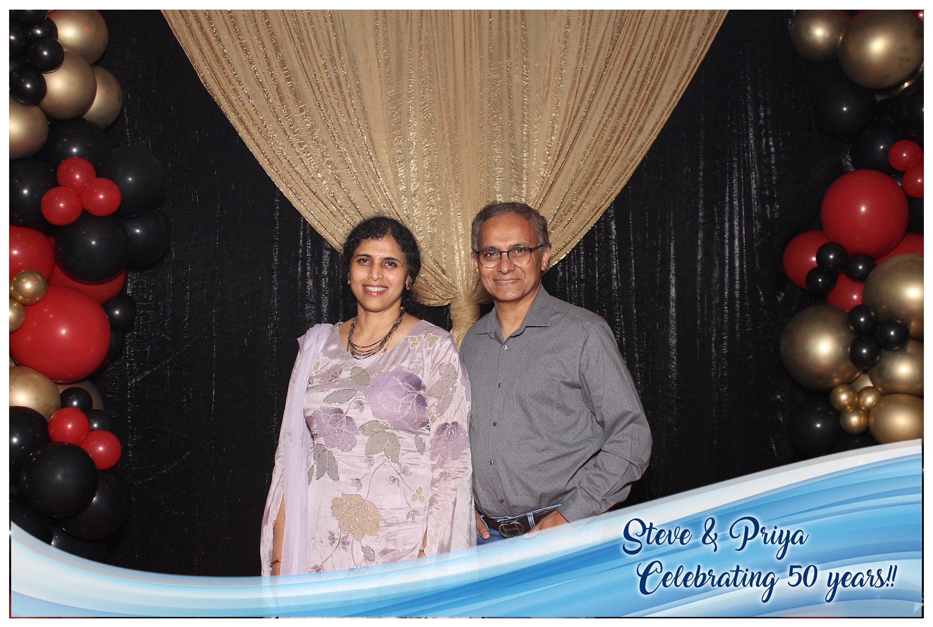 Steve & Priya Celebrating 50 Years | View more photos from the event at gallery.photoboothcincy.com/u/PhotoBoothCincy/Steve-Priya-Celebrating-50-Years