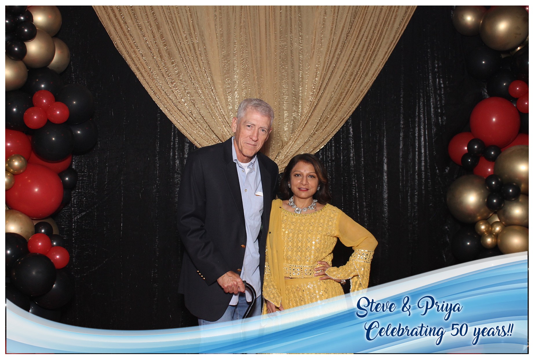 Steve & Priya Celebrating 50 Years | View more photos from the event at gallery.photoboothcincy.com/u/PhotoBoothCincy/Steve-Priya-Celebrating-50-Years