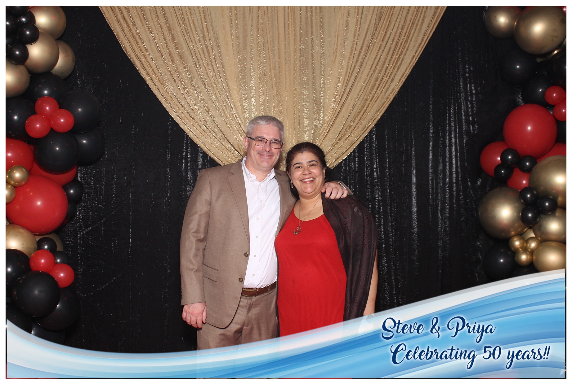 Steve & Priya Celebrating 50 Years | View more photos from the event at gallery.photoboothcincy.com/u/PhotoBoothCincy/Steve-Priya-Celebrating-50-Years