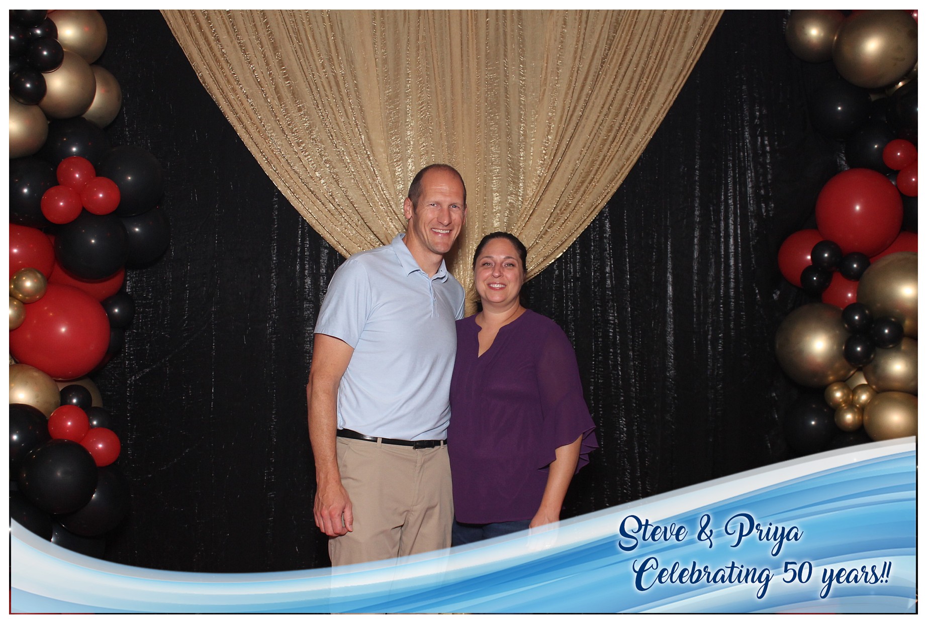 Steve & Priya Celebrating 50 Years | View more photos from the event at gallery.photoboothcincy.com/u/PhotoBoothCincy/Steve-Priya-Celebrating-50-Years