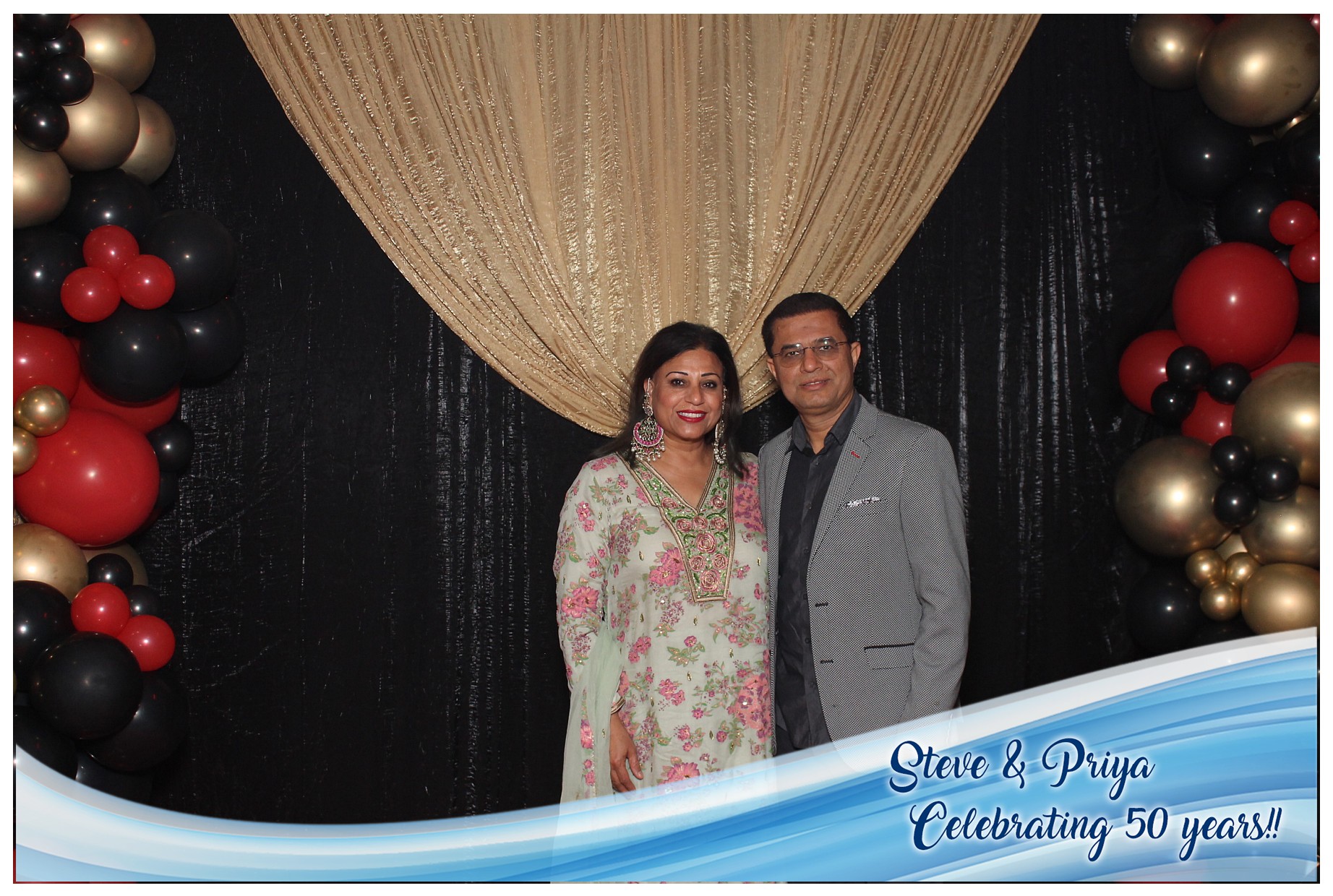 Steve & Priya Celebrating 50 Years | View more photos from the event at gallery.photoboothcincy.com/u/PhotoBoothCincy/Steve-Priya-Celebrating-50-Years