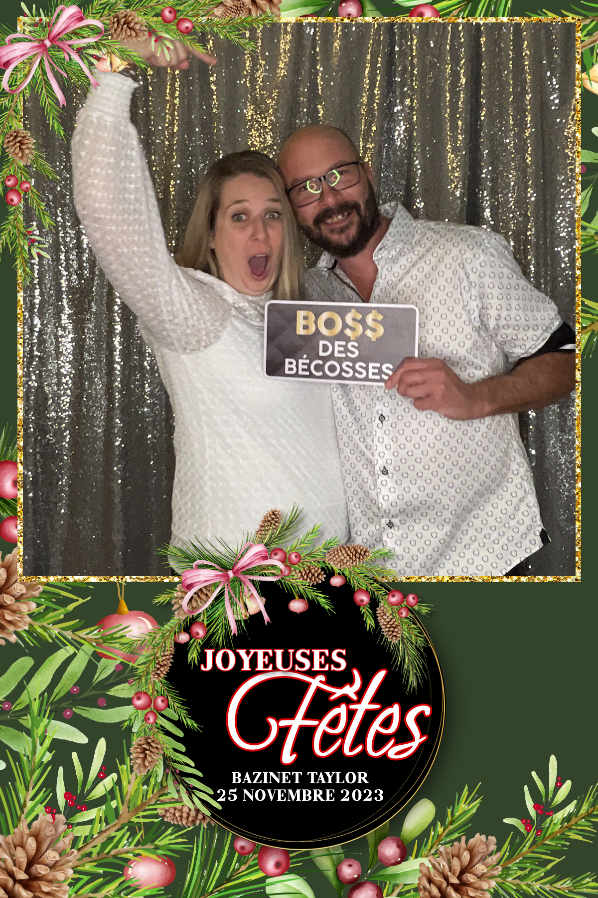 Party des Fêtes Bazinet Taylor 2023 | View more photos from the event at album.pbooth.red/u/Photobooth-RED/Party-des-Fêtes-Bazinet-Taylor-2023