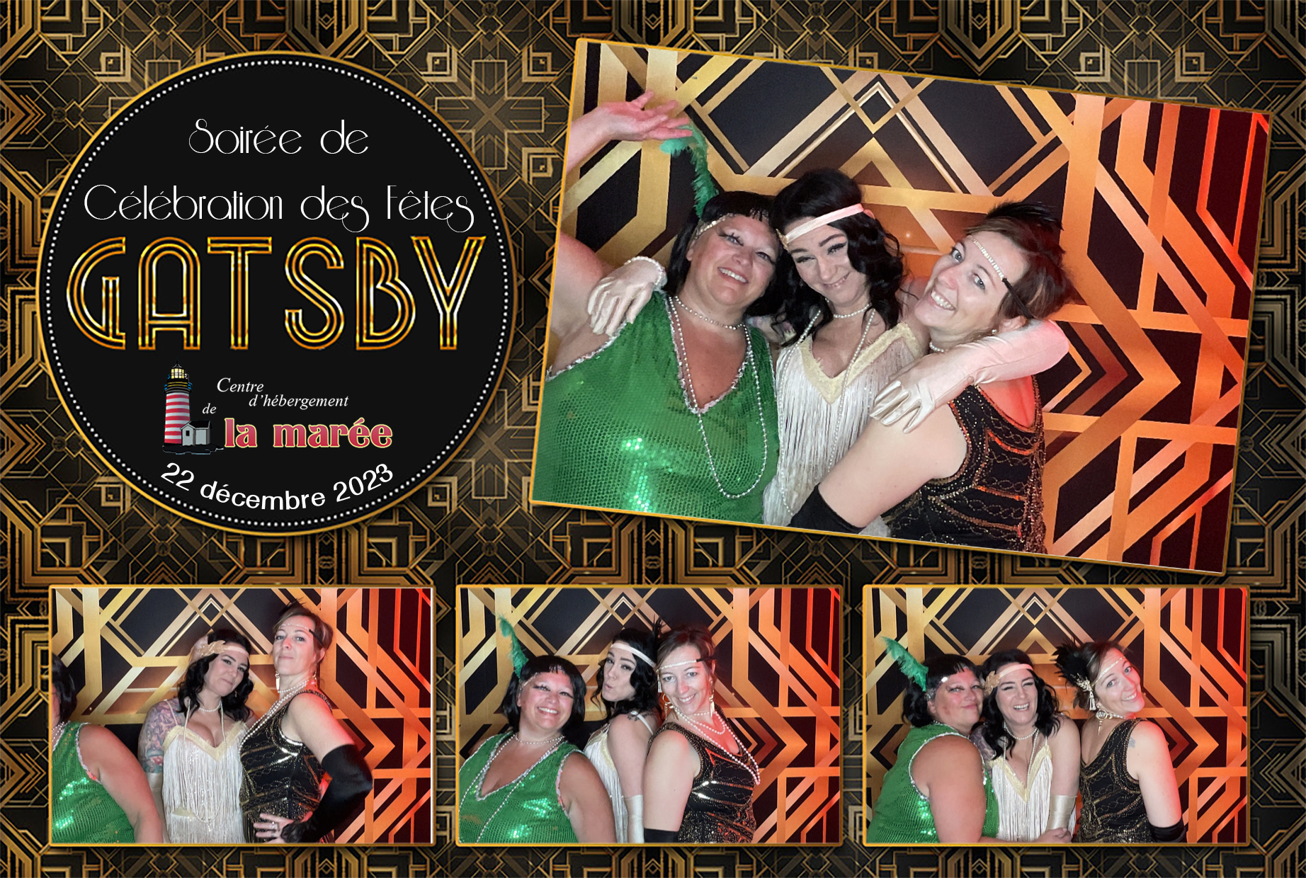 Soirée Gatsby au centre d'hébergement La Marée | View more photos from the event at album.pbooth.red/u/Photobooth-RED/Soirée-Gatsby-au-centre-dhébergement-La-Marée
