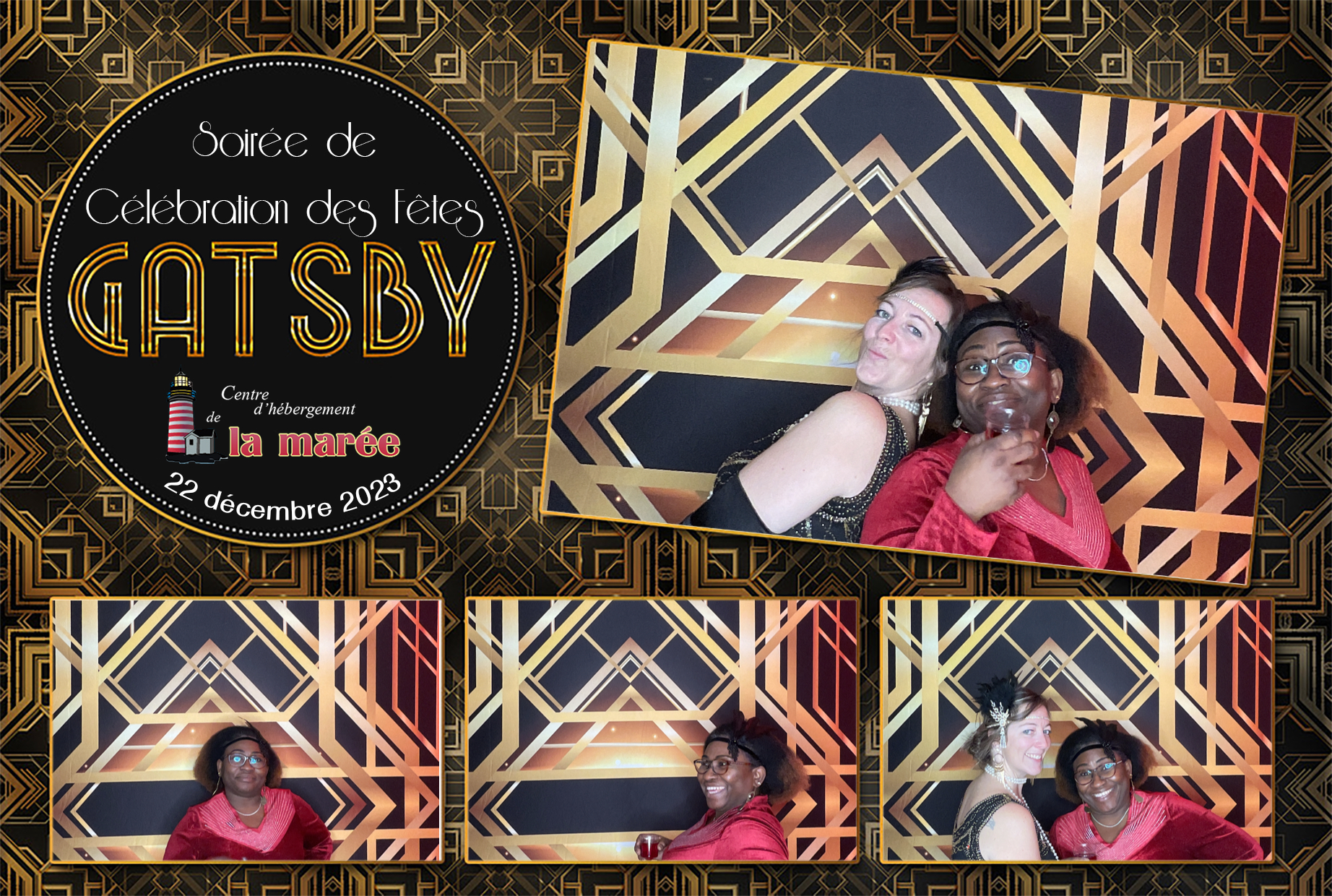Soirée Gatsby au centre d'hébergement La Marée | View more photos from the event at album.pbooth.red/u/Photobooth-RED/Soirée-Gatsby-au-centre-dhébergement-La-Marée
