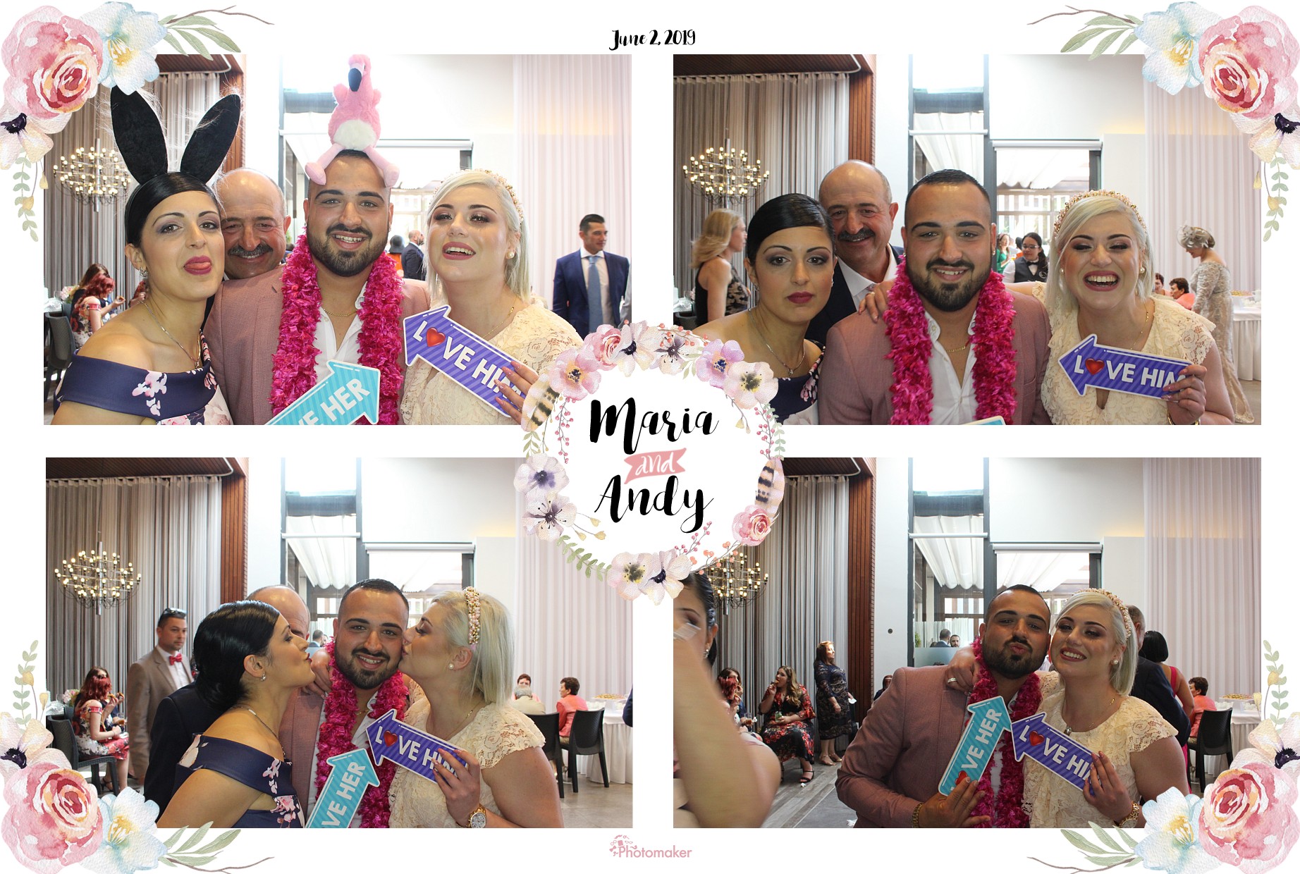 Maria and Andy's Wedding | View more photos from the event at gallery.photomakerphotobooth.com.mt/u/PhotomakerMalta/Maria-and-Andys-Wedding