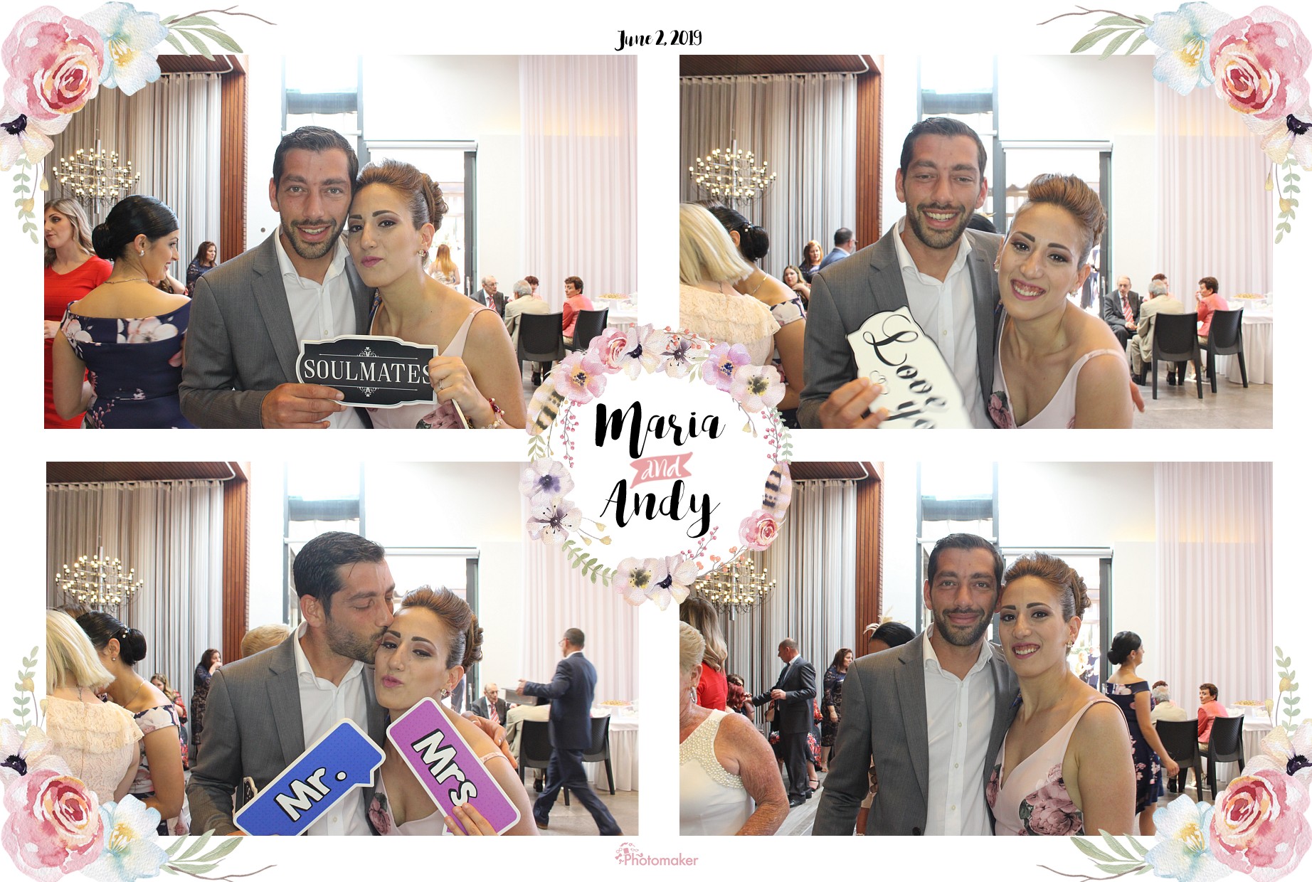 Maria and Andy's Wedding | View more photos from the event at gallery.photomakerphotobooth.com.mt/u/PhotomakerMalta/Maria-and-Andys-Wedding