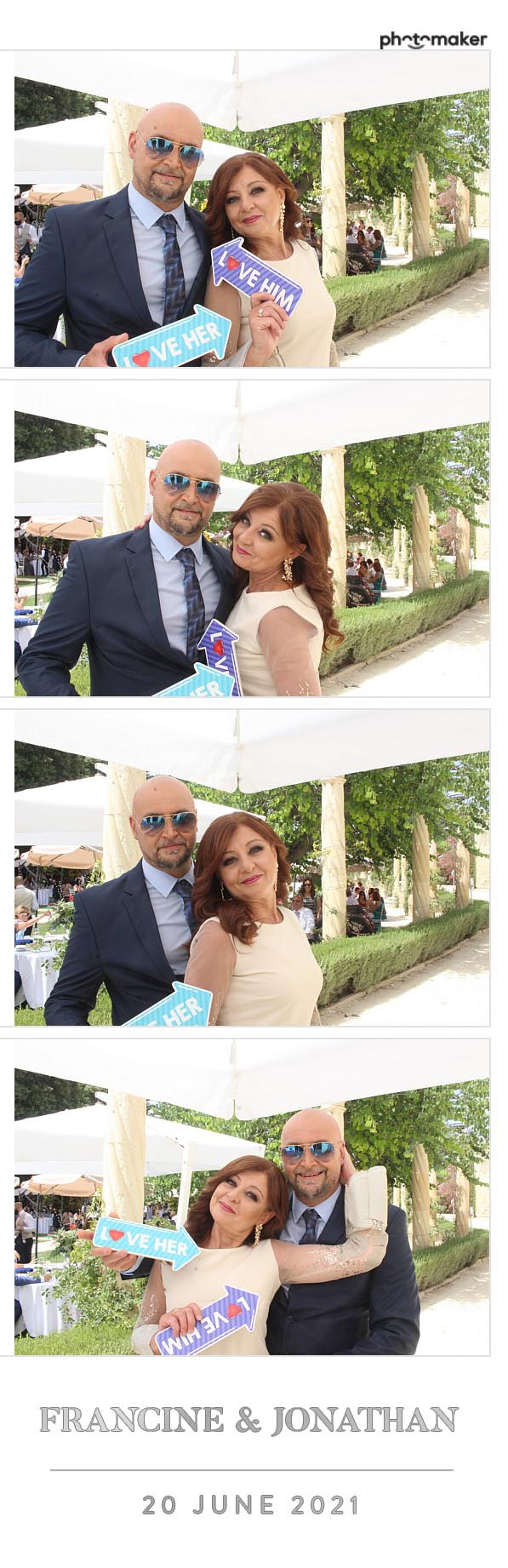 Francine & Jonathan's Wedding | View more photos from the event at gallery.photomakerphotobooth.com.mt/u/PhotomakerMalta/Francine-Jonathans-Wedding