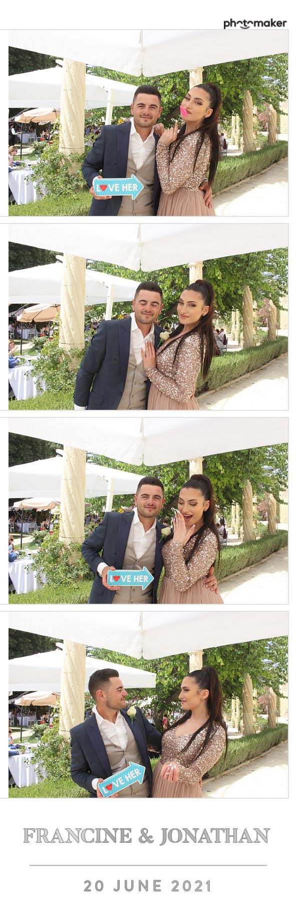 Francine & Jonathan's Wedding | View more photos from the event at gallery.photomakerphotobooth.com.mt/u/PhotomakerMalta/Francine-Jonathans-Wedding