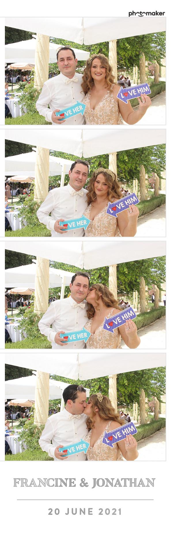 Francine & Jonathan's Wedding | View more photos from the event at gallery.photomakerphotobooth.com.mt/u/PhotomakerMalta/Francine-Jonathans-Wedding