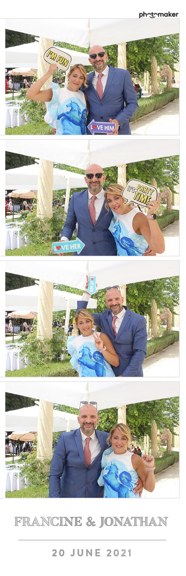 Francine & Jonathan's Wedding | View more photos from the event at gallery.photomakerphotobooth.com.mt/u/PhotomakerMalta/Francine-Jonathans-Wedding