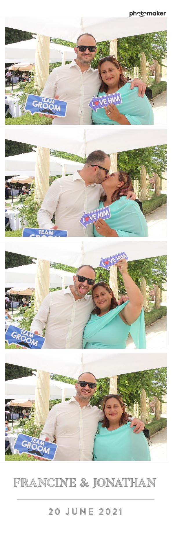 Francine & Jonathan's Wedding | View more photos from the event at gallery.photomakerphotobooth.com.mt/u/PhotomakerMalta/Francine-Jonathans-Wedding