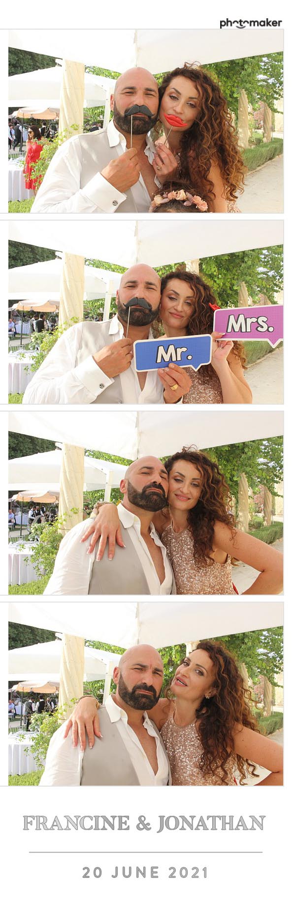 Francine & Jonathan's Wedding | View more photos from the event at gallery.photomakerphotobooth.com.mt/u/PhotomakerMalta/Francine-Jonathans-Wedding