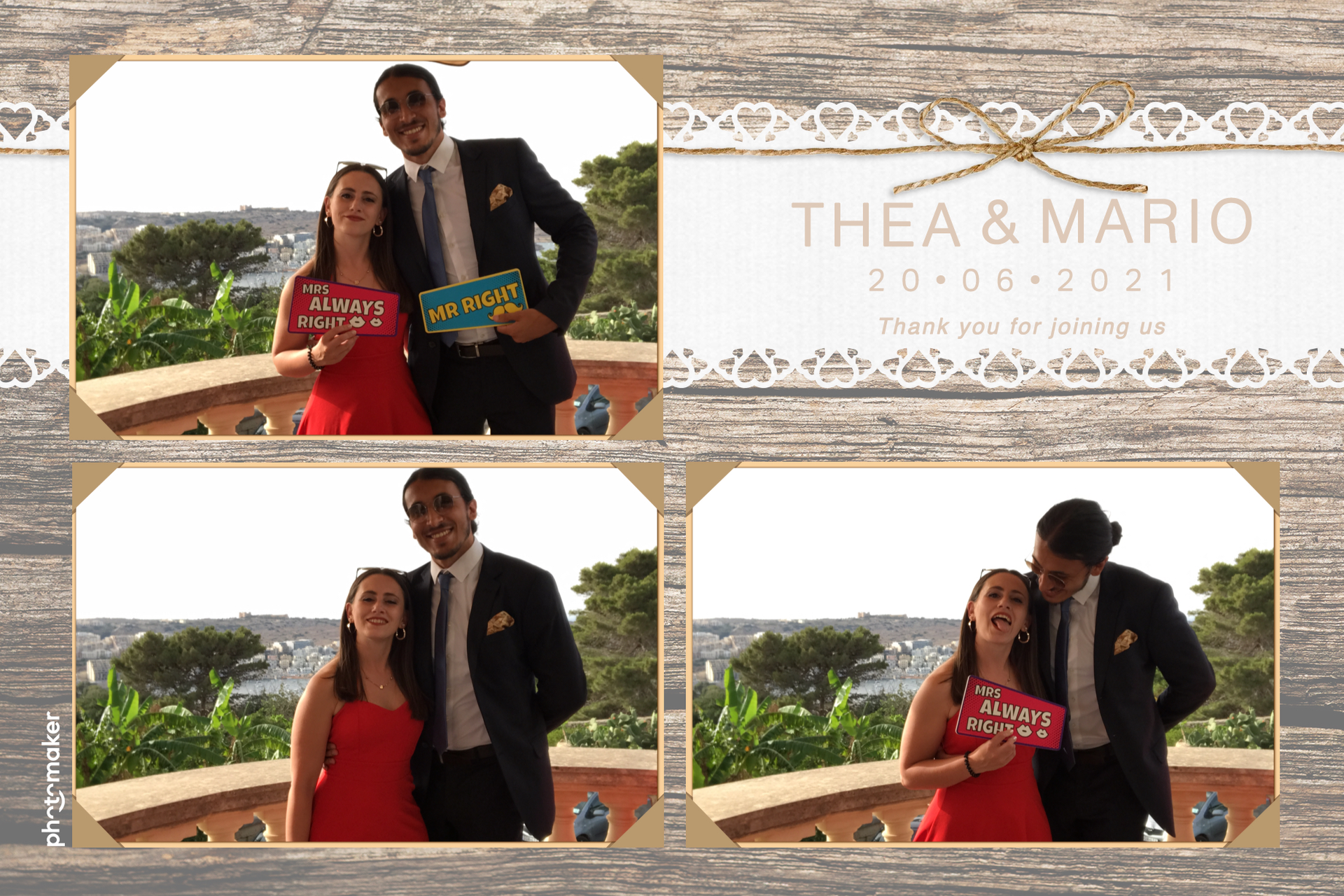 Thea & Mario's wedding | View more photos from the event at gallery.photomakerphotobooth.com.mt/u/PhotomakerMalta/Thea-Marios-wedding