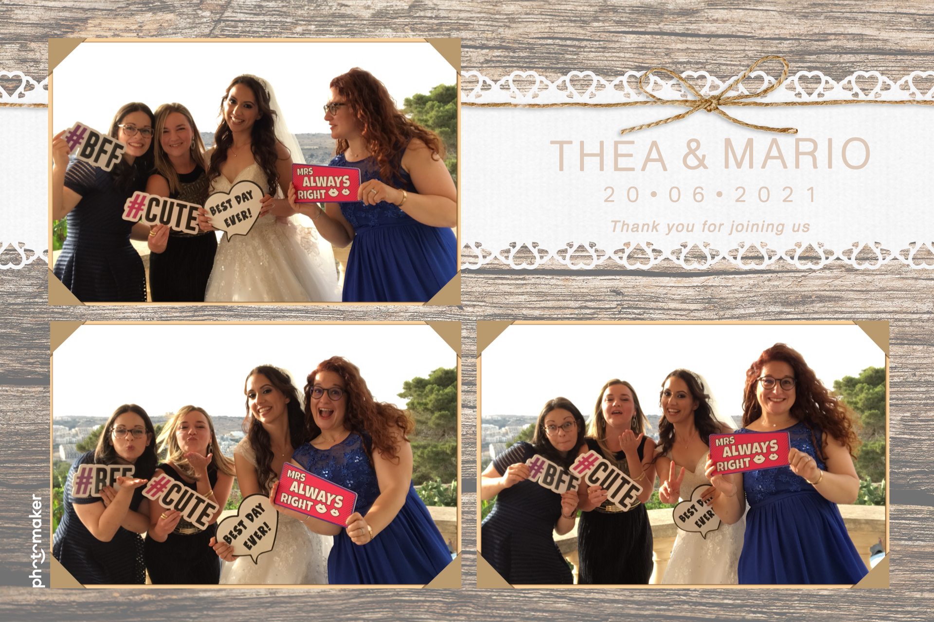 Thea & Mario's wedding | View more photos from the event at gallery.photomakerphotobooth.com.mt/u/PhotomakerMalta/Thea-Marios-wedding
