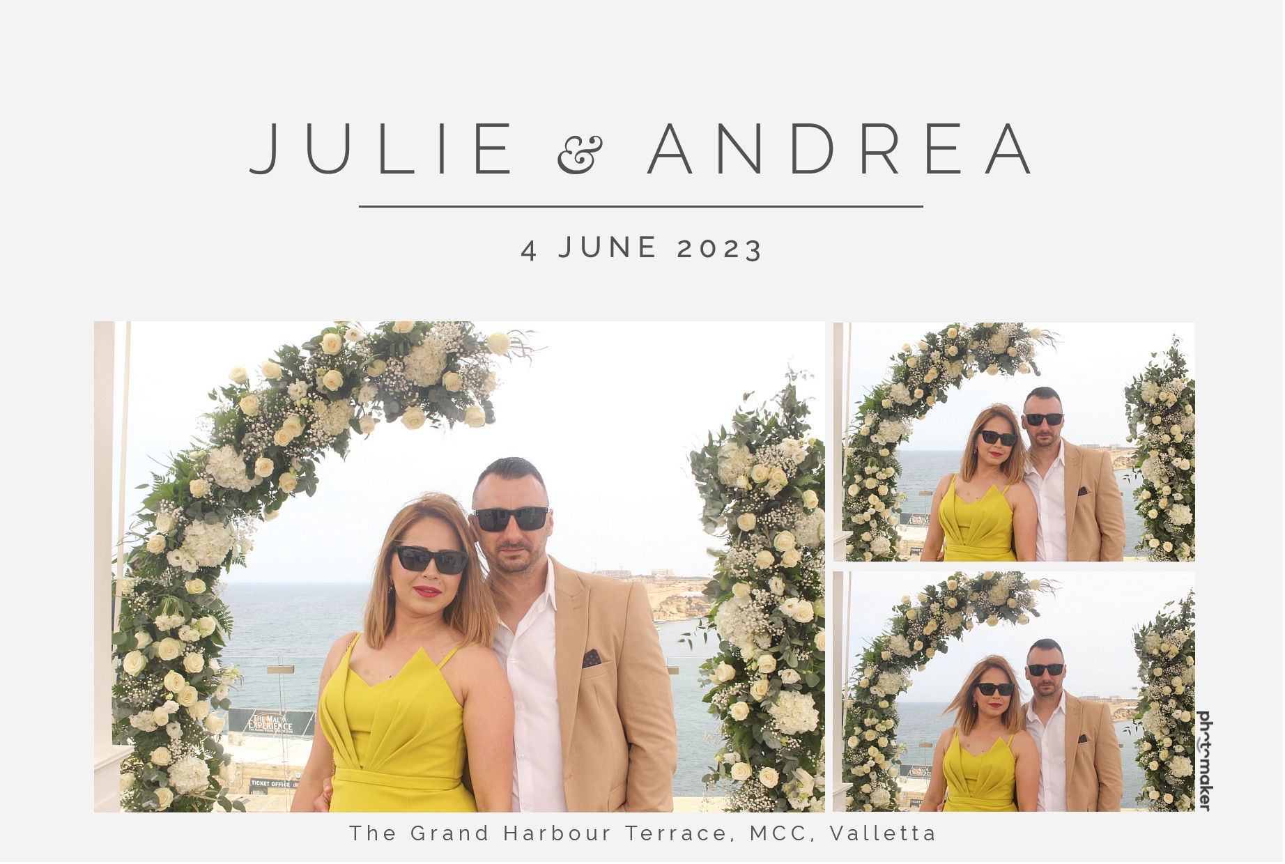 Julie & Andrea's Wedding | View more photos from the event at gallery.photomakerphotobooth.com.mt/u/PhotomakerMalta/Julie-Andreas-Wedding