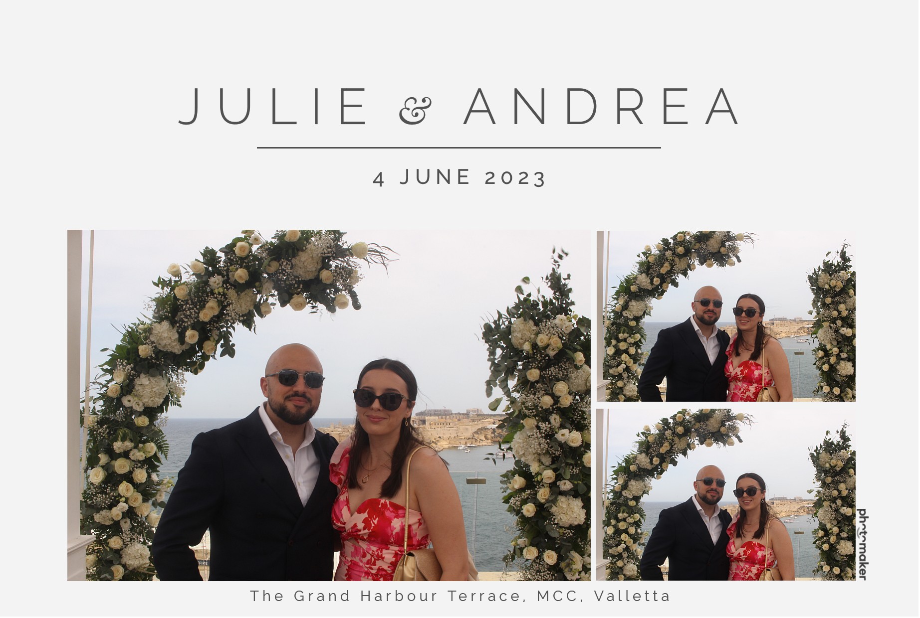 Julie & Andrea's Wedding | View more photos from the event at gallery.photomakerphotobooth.com.mt/u/PhotomakerMalta/Julie-Andreas-Wedding