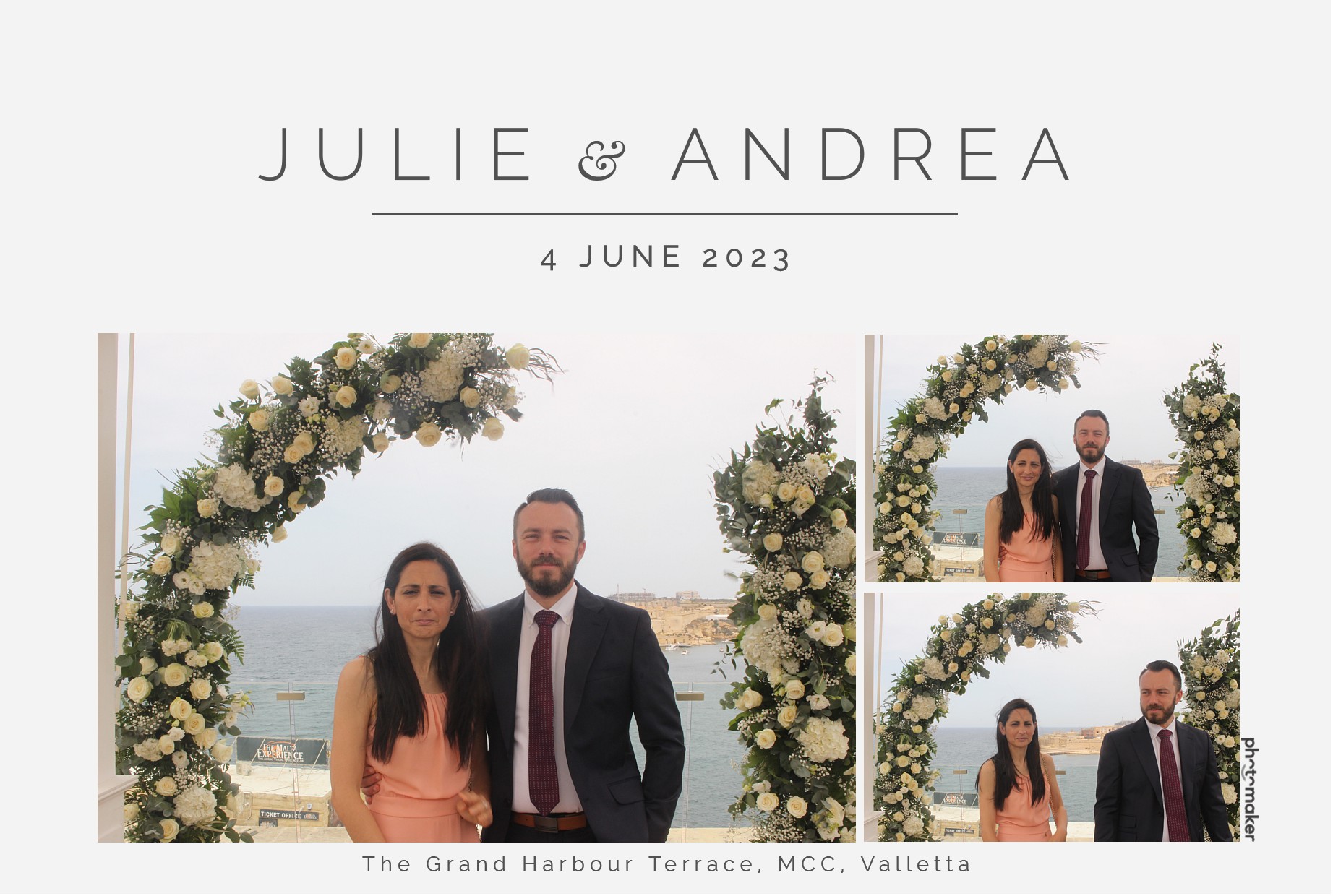 Julie & Andrea's Wedding | View more photos from the event at gallery.photomakerphotobooth.com.mt/u/PhotomakerMalta/Julie-Andreas-Wedding