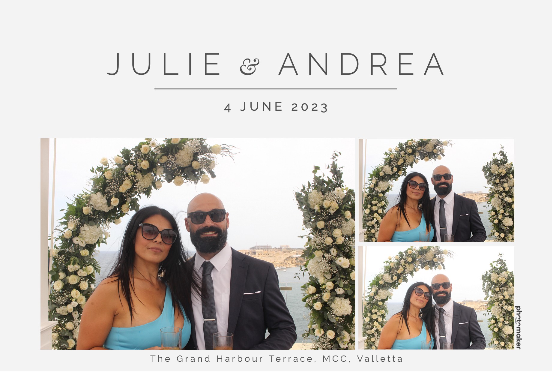 Julie & Andrea's Wedding | View more photos from the event at gallery.photomakerphotobooth.com.mt/u/PhotomakerMalta/Julie-Andreas-Wedding