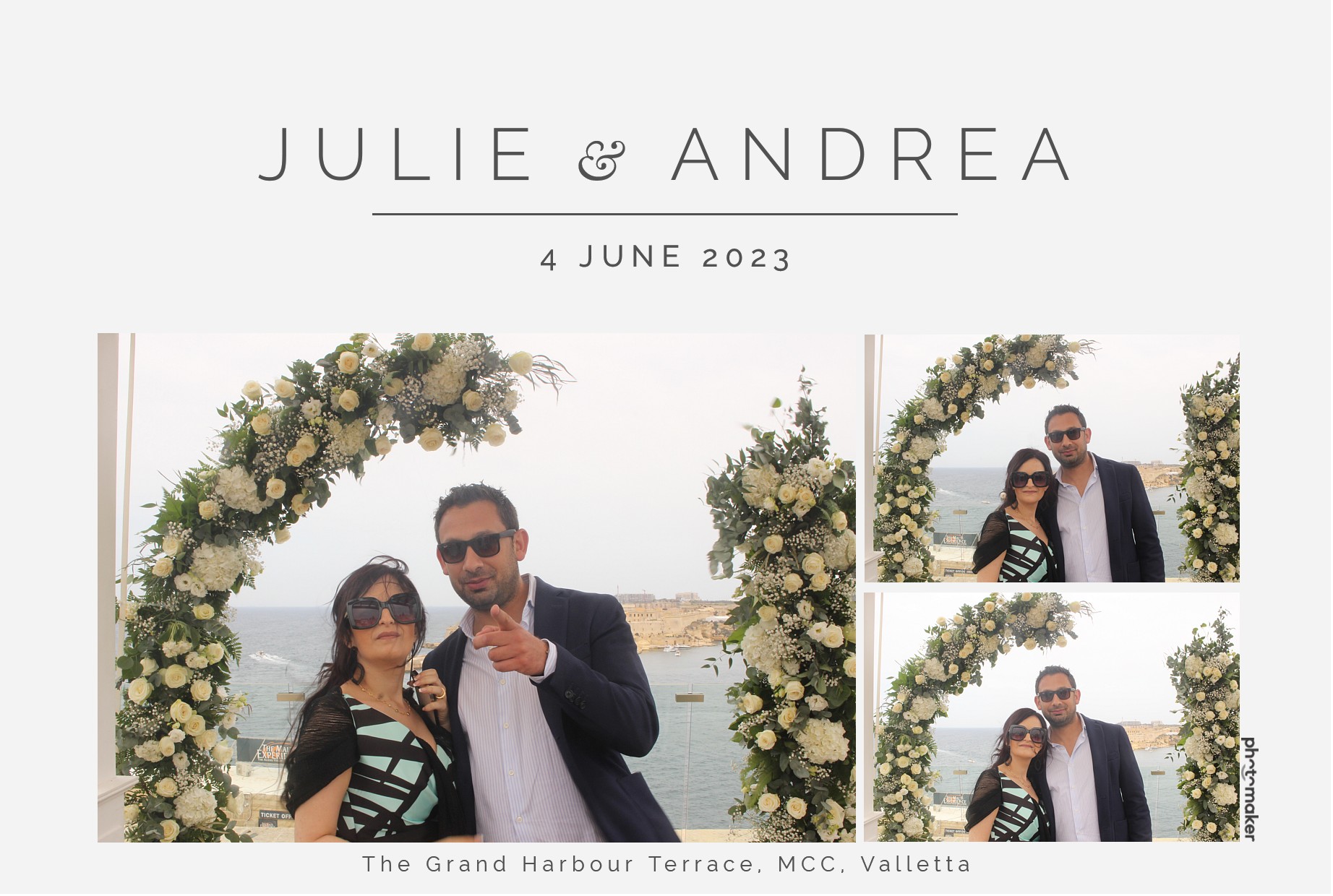 Julie & Andrea's Wedding | View more photos from the event at gallery.photomakerphotobooth.com.mt/u/PhotomakerMalta/Julie-Andreas-Wedding