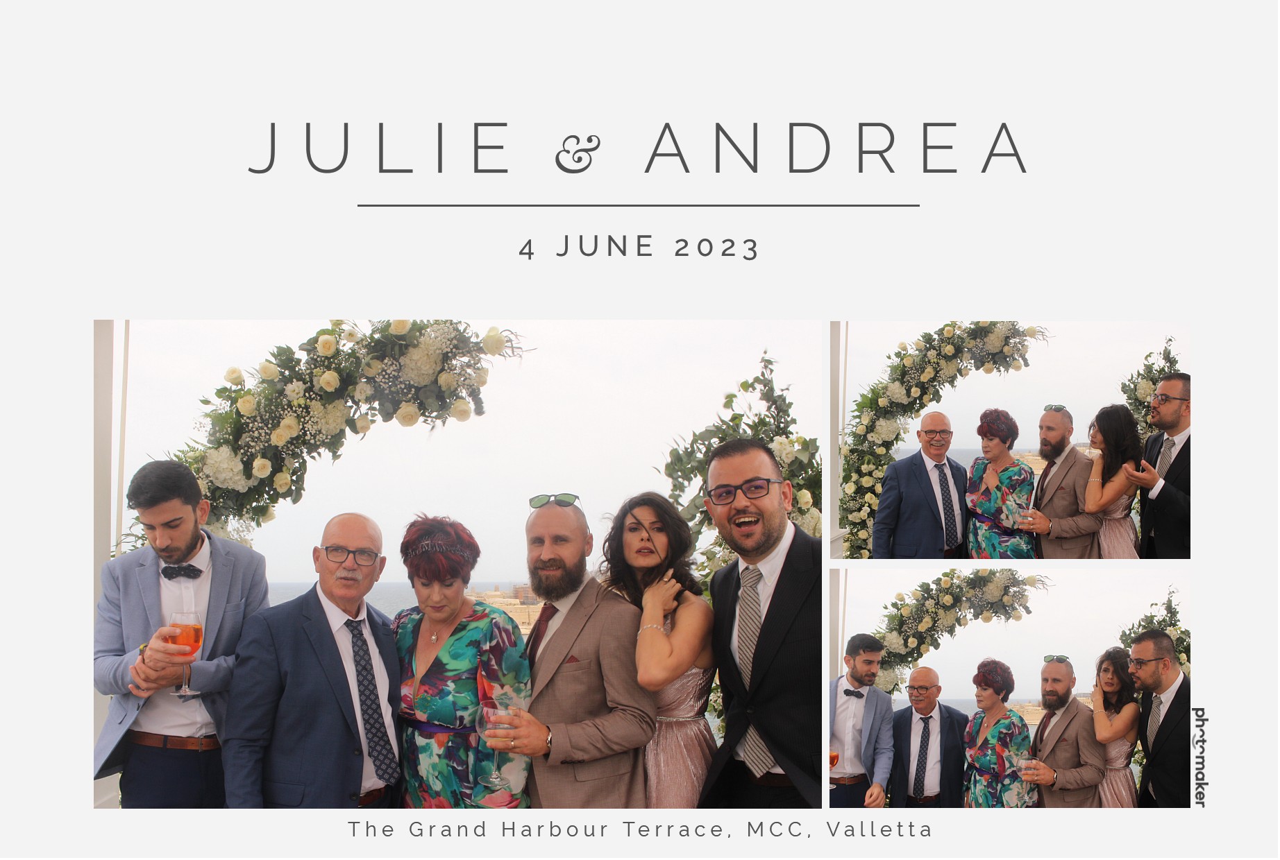 Julie & Andrea's Wedding | View more photos from the event at gallery.photomakerphotobooth.com.mt/u/PhotomakerMalta/Julie-Andreas-Wedding