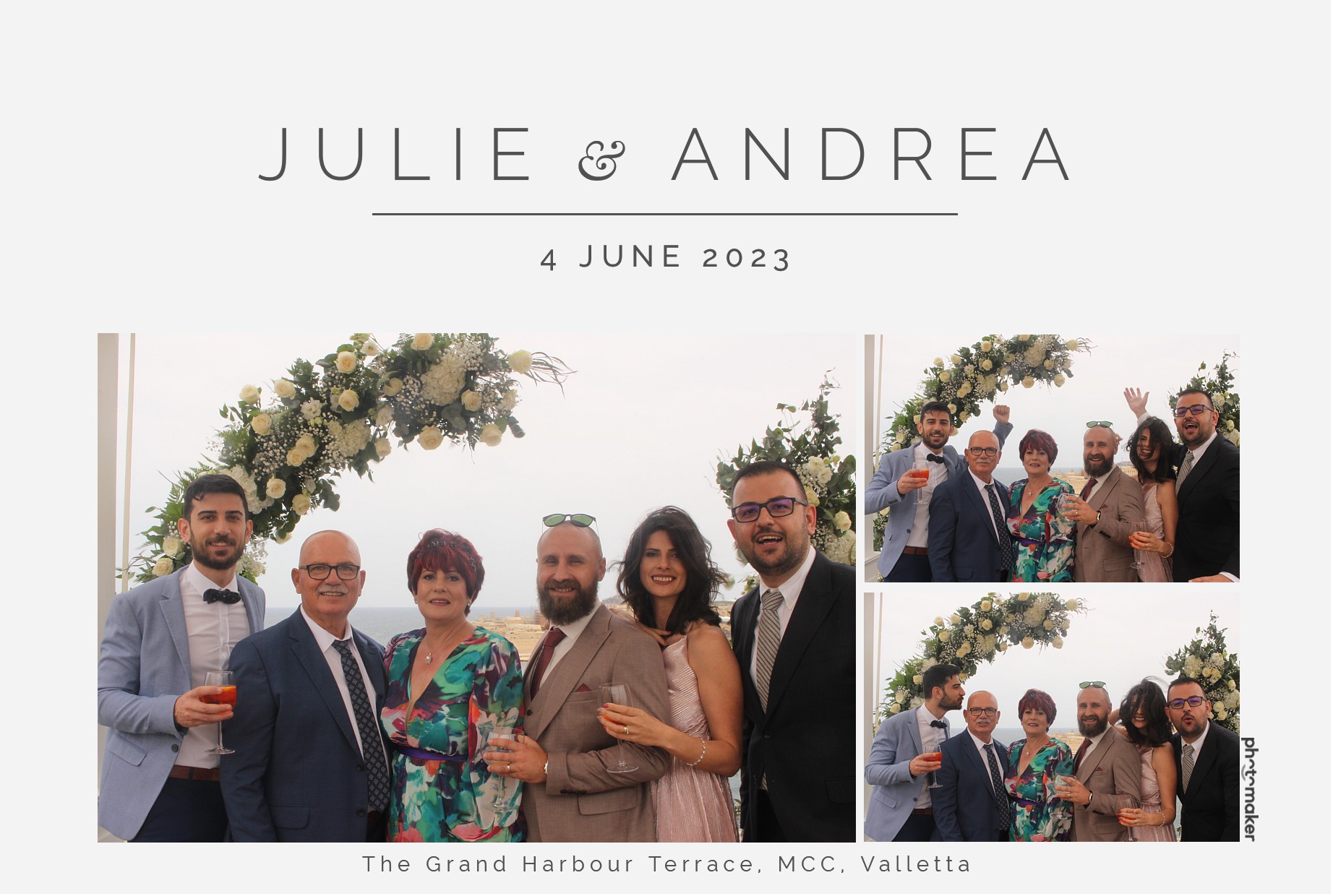 Julie & Andrea's Wedding | View more photos from the event at gallery.photomakerphotobooth.com.mt/u/PhotomakerMalta/Julie-Andreas-Wedding