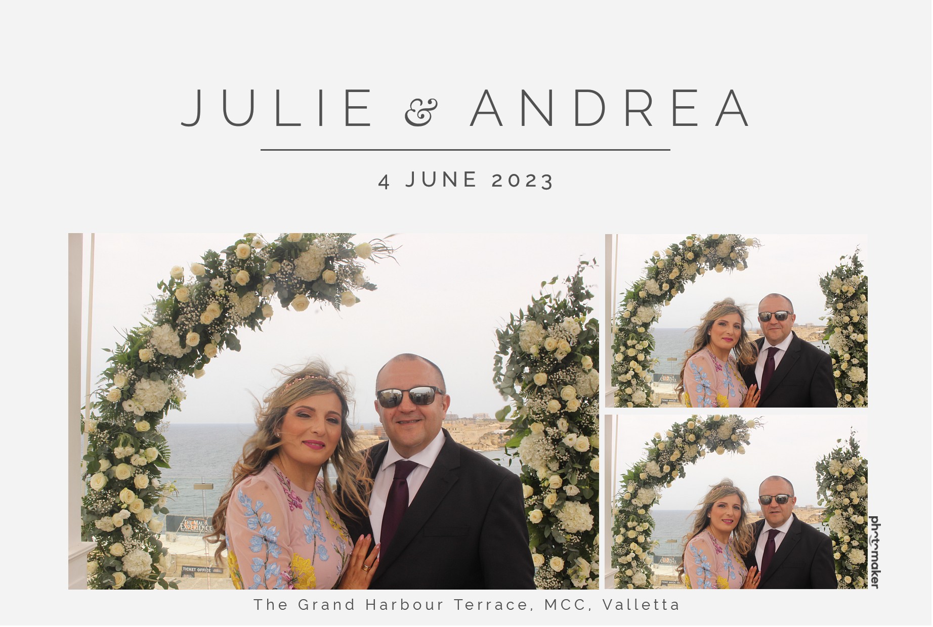 Julie & Andrea's Wedding | View more photos from the event at gallery.photomakerphotobooth.com.mt/u/PhotomakerMalta/Julie-Andreas-Wedding