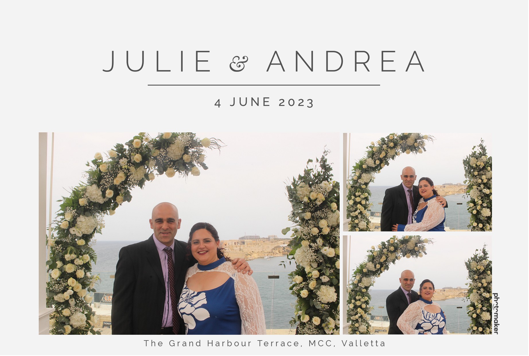 Julie & Andrea's Wedding | View more photos from the event at gallery.photomakerphotobooth.com.mt/u/PhotomakerMalta/Julie-Andreas-Wedding