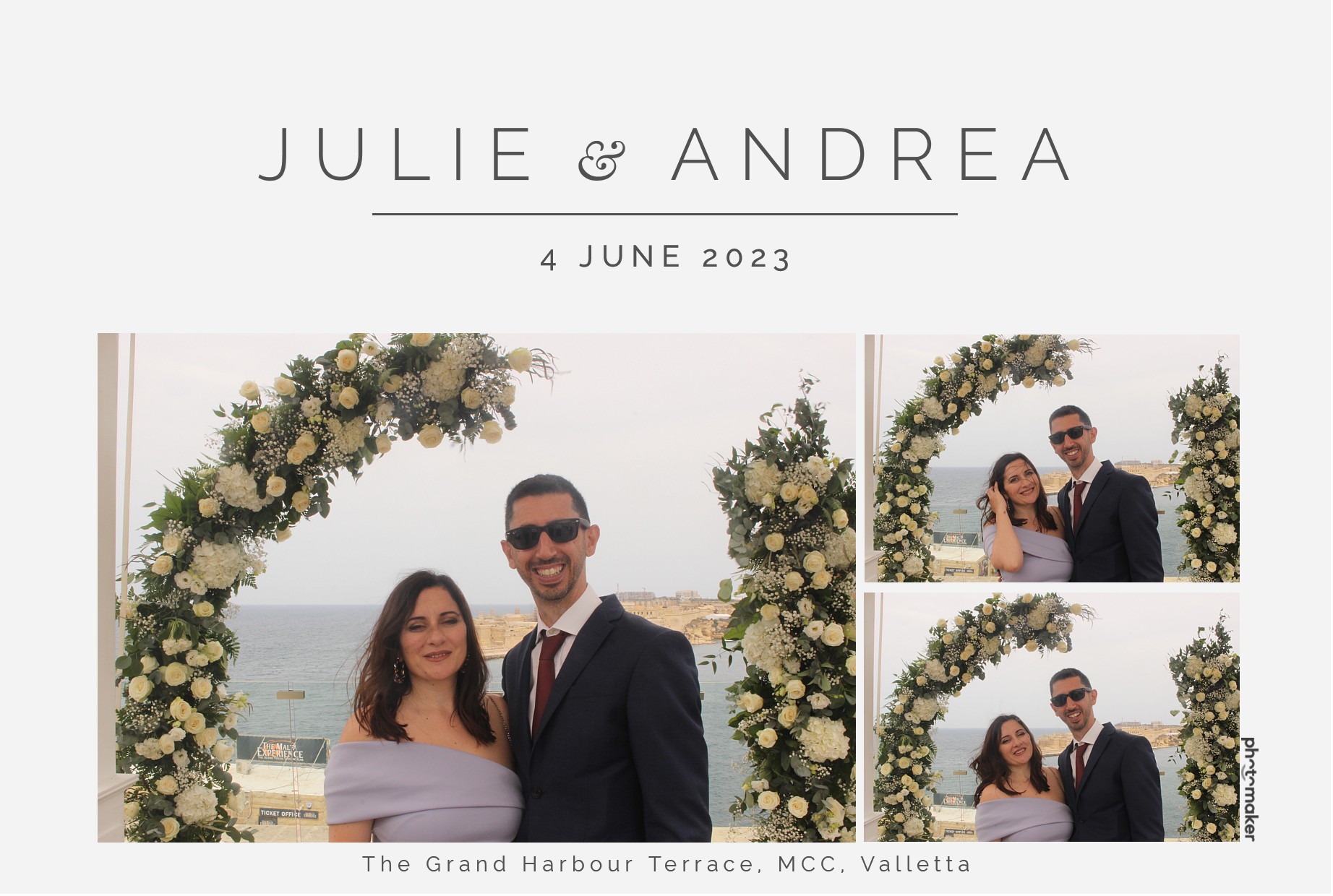 Julie & Andrea's Wedding | View more photos from the event at gallery.photomakerphotobooth.com.mt/u/PhotomakerMalta/Julie-Andreas-Wedding