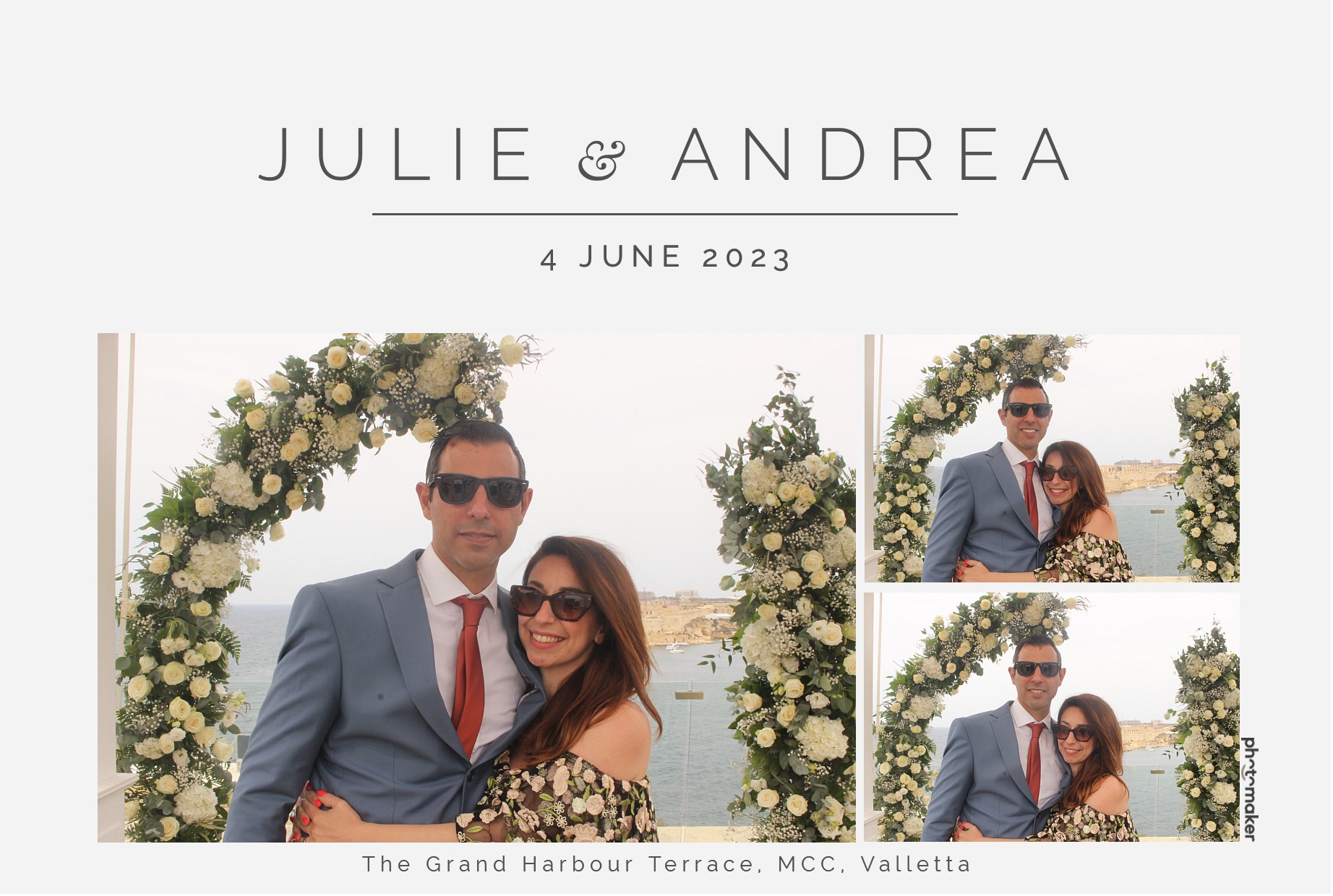 Julie & Andrea's Wedding | View more photos from the event at gallery.photomakerphotobooth.com.mt/u/PhotomakerMalta/Julie-Andreas-Wedding