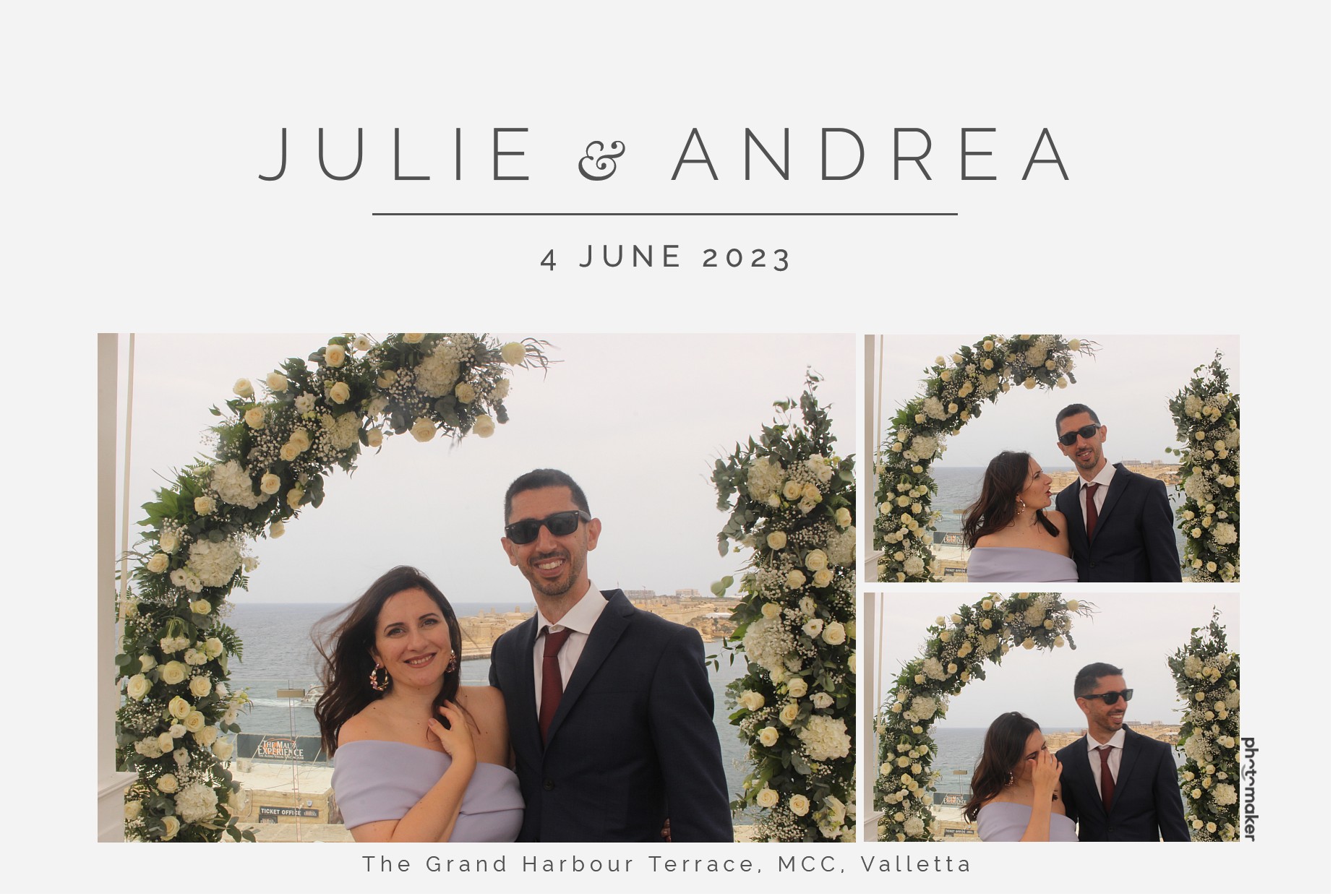 Julie & Andrea's Wedding | View more photos from the event at gallery.photomakerphotobooth.com.mt/u/PhotomakerMalta/Julie-Andreas-Wedding