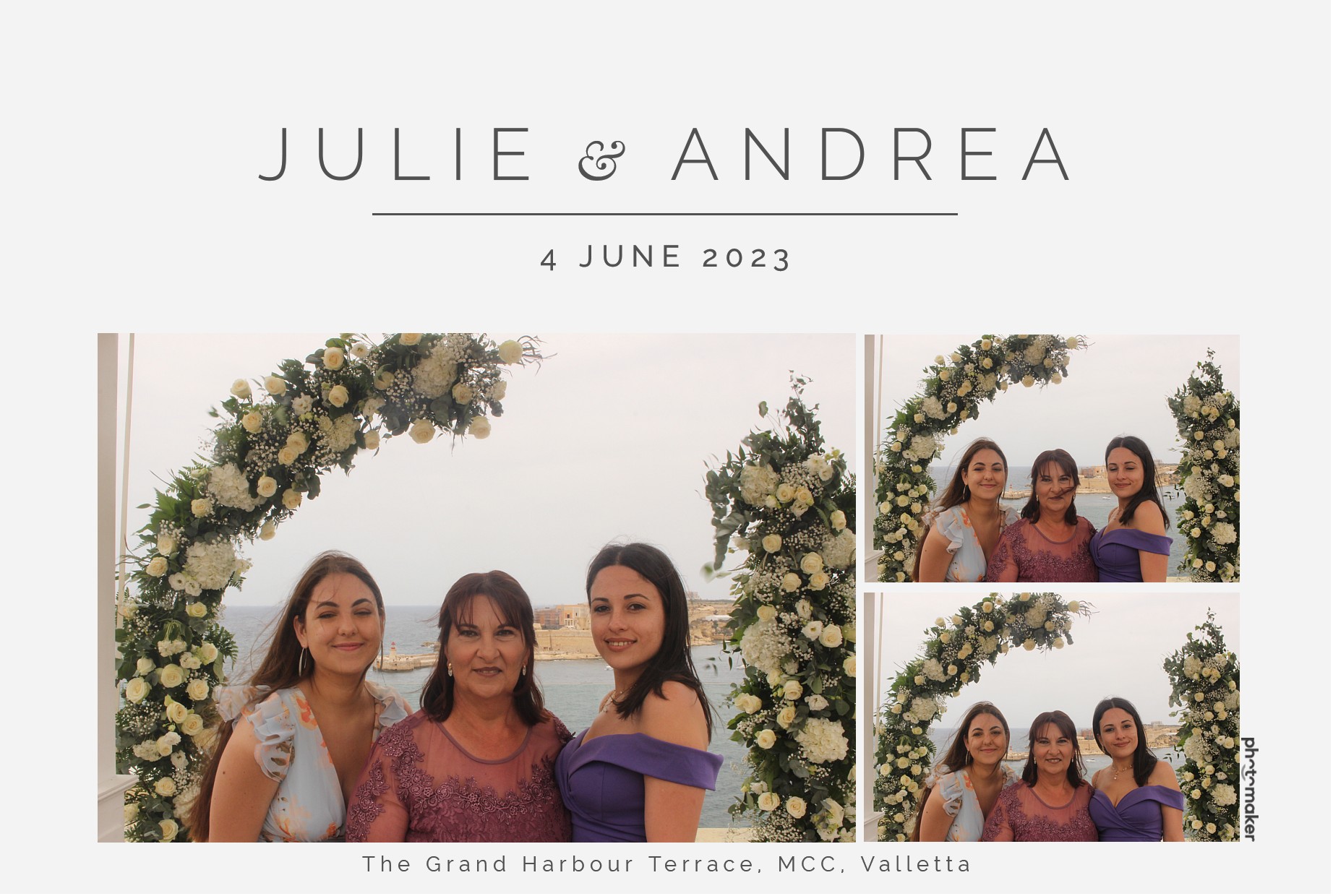 Julie & Andrea's Wedding | View more photos from the event at gallery.photomakerphotobooth.com.mt/u/PhotomakerMalta/Julie-Andreas-Wedding