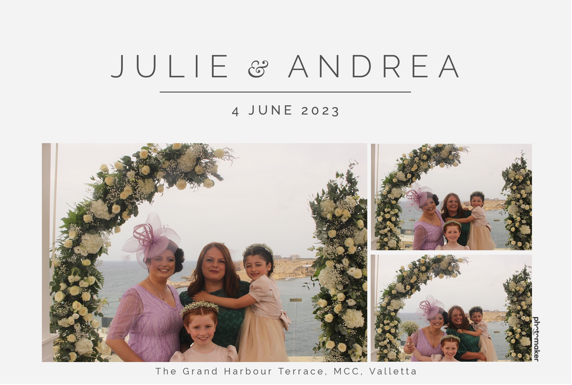 Julie & Andrea's Wedding | View more photos from the event at gallery.photomakerphotobooth.com.mt/u/PhotomakerMalta/Julie-Andreas-Wedding