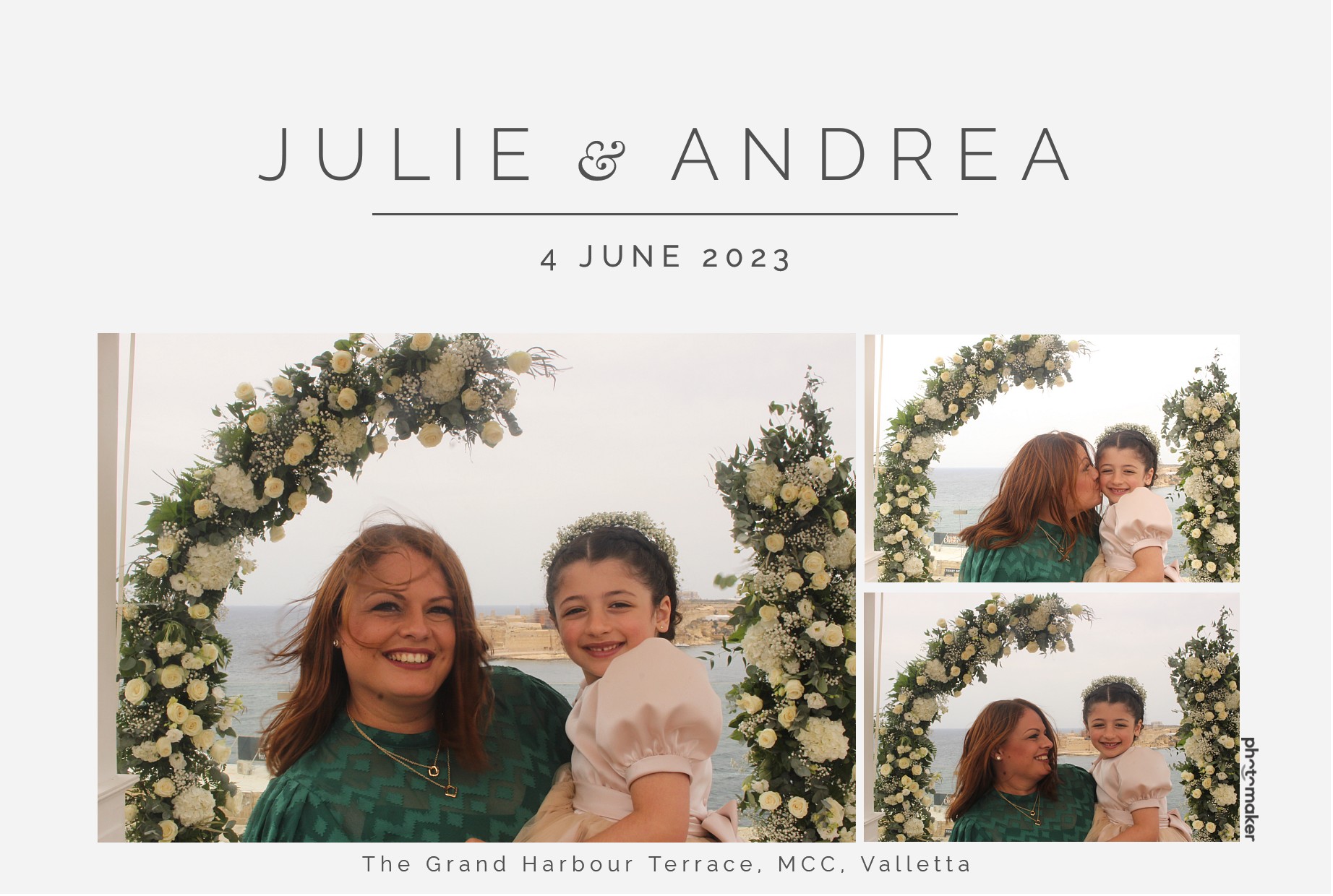Julie & Andrea's Wedding | View more photos from the event at gallery.photomakerphotobooth.com.mt/u/PhotomakerMalta/Julie-Andreas-Wedding