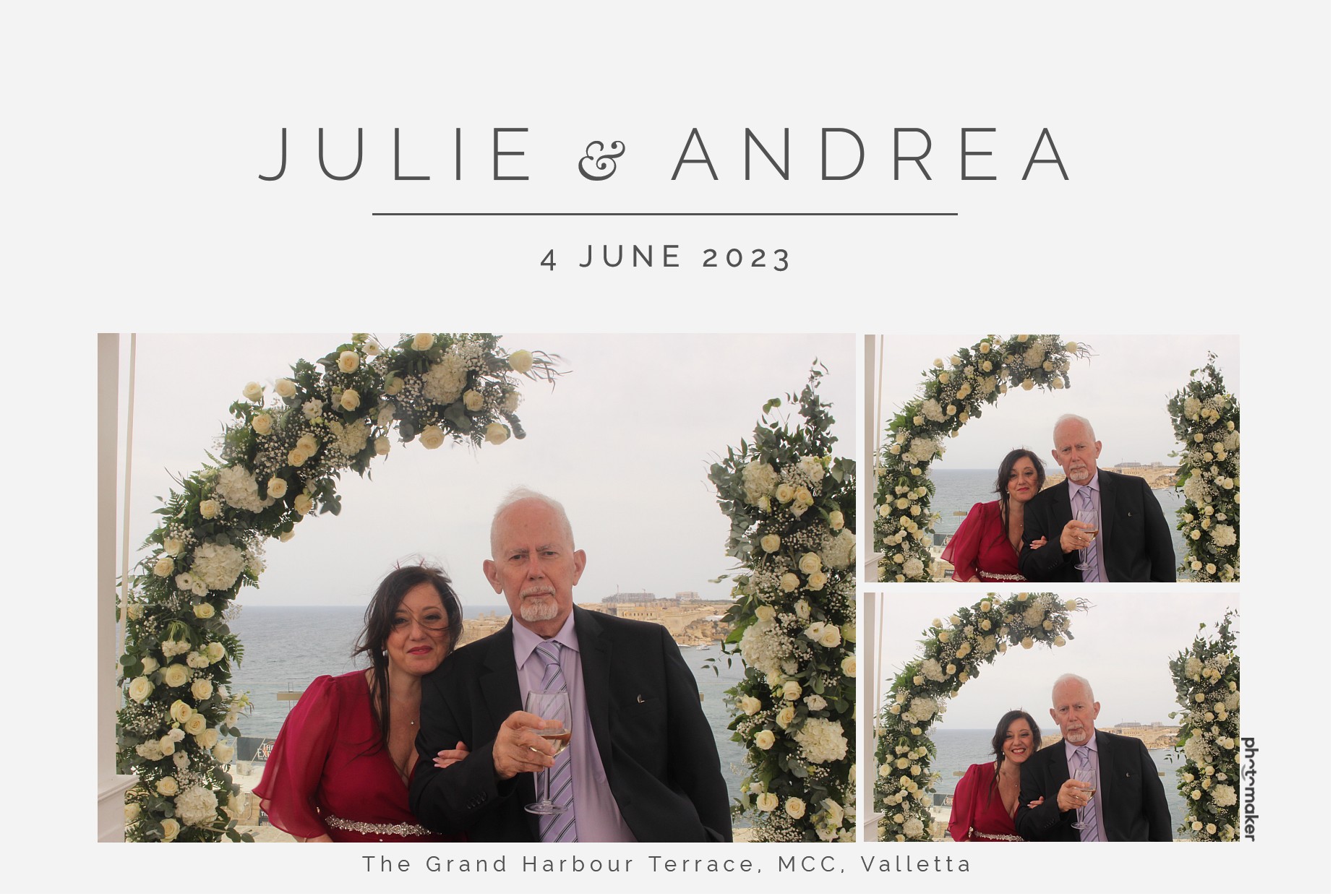 Julie & Andrea's Wedding | View more photos from the event at gallery.photomakerphotobooth.com.mt/u/PhotomakerMalta/Julie-Andreas-Wedding