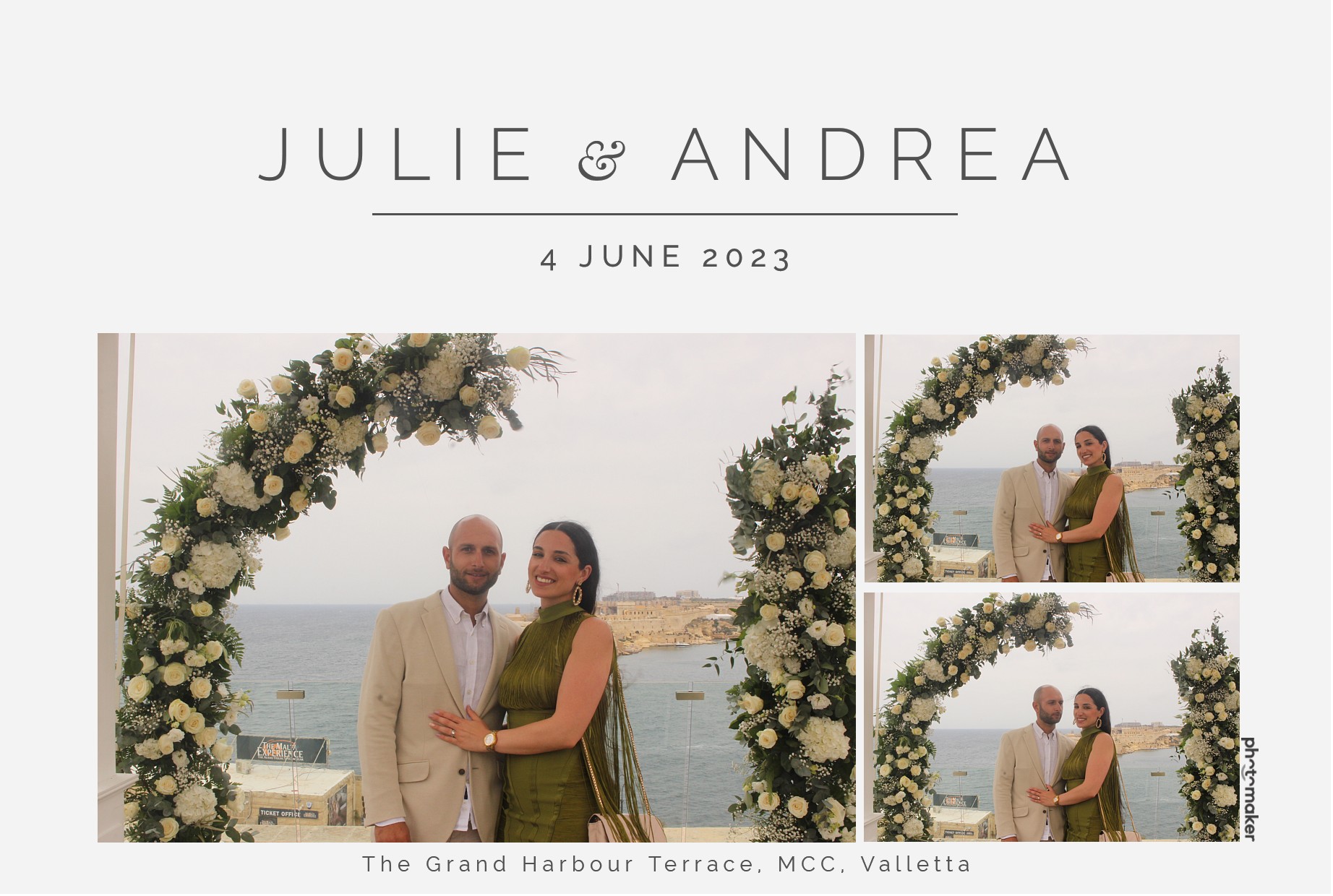Julie & Andrea's Wedding | View more photos from the event at gallery.photomakerphotobooth.com.mt/u/PhotomakerMalta/Julie-Andreas-Wedding