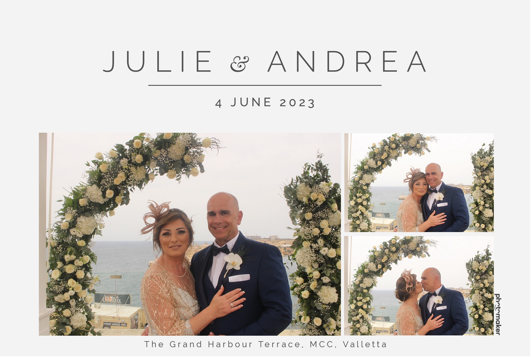Julie & Andrea's Wedding | View more photos from the event at gallery.photomakerphotobooth.com.mt/u/PhotomakerMalta/Julie-Andreas-Wedding