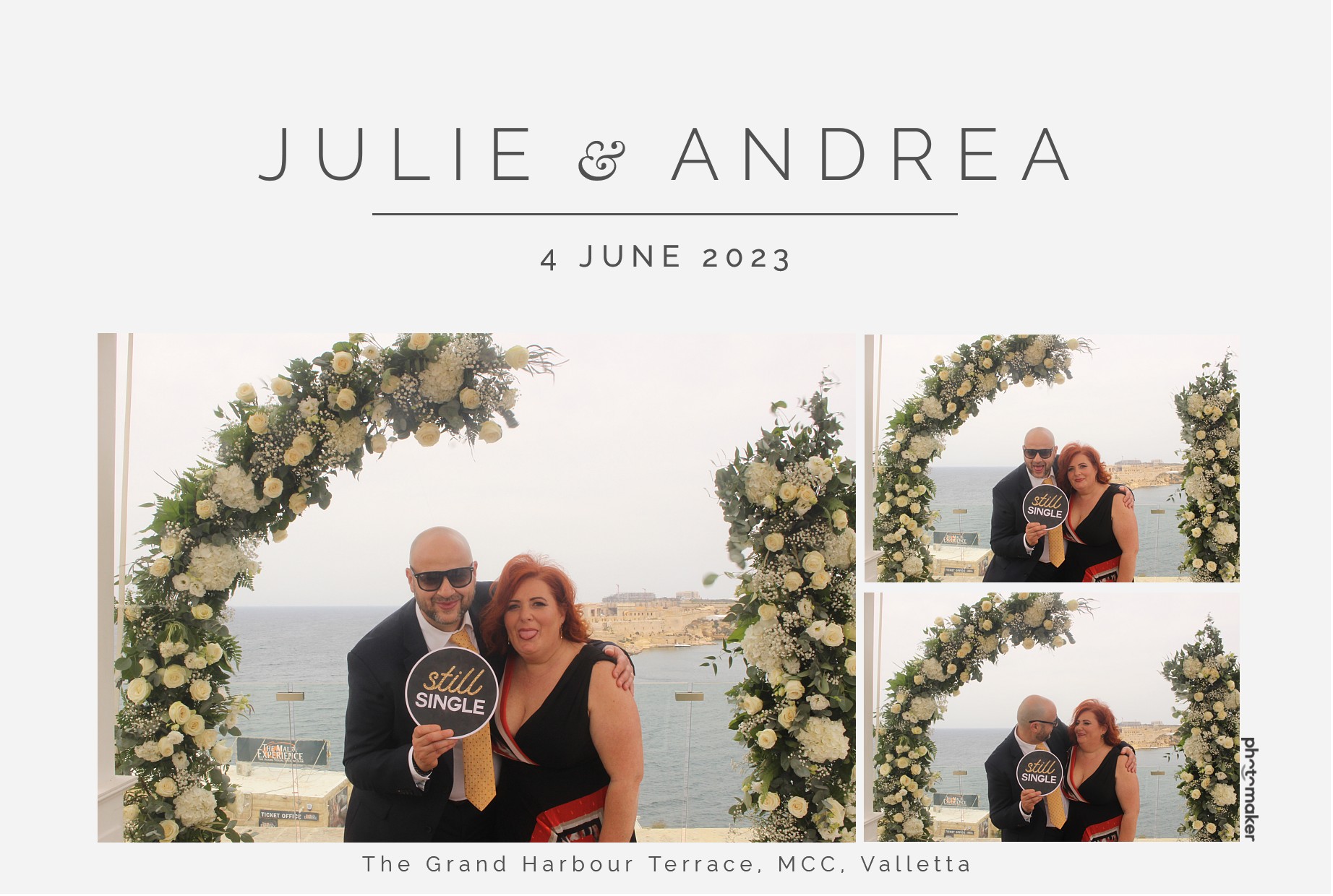 Julie & Andrea's Wedding | View more photos from the event at gallery.photomakerphotobooth.com.mt/u/PhotomakerMalta/Julie-Andreas-Wedding