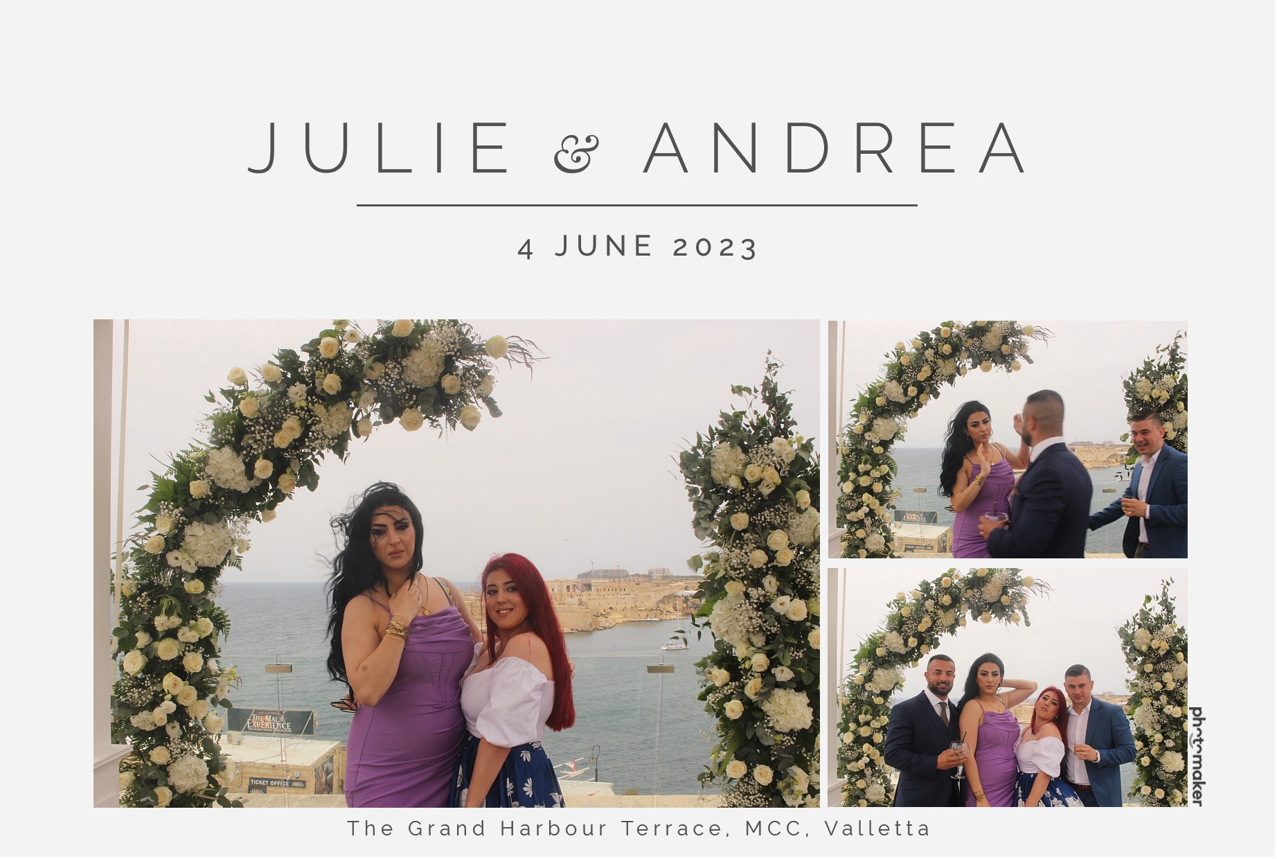 Julie & Andrea's Wedding | View more photos from the event at gallery.photomakerphotobooth.com.mt/u/PhotomakerMalta/Julie-Andreas-Wedding