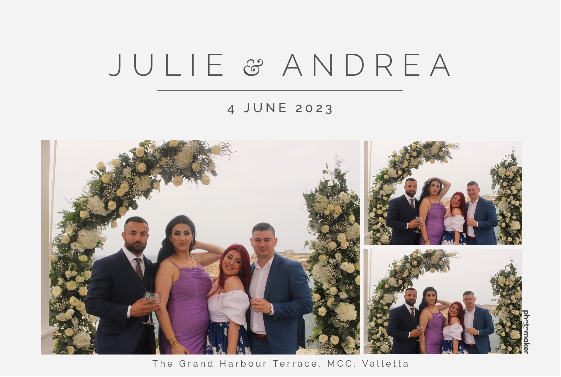 Julie & Andrea's Wedding | View more photos from the event at gallery.photomakerphotobooth.com.mt/u/PhotomakerMalta/Julie-Andreas-Wedding