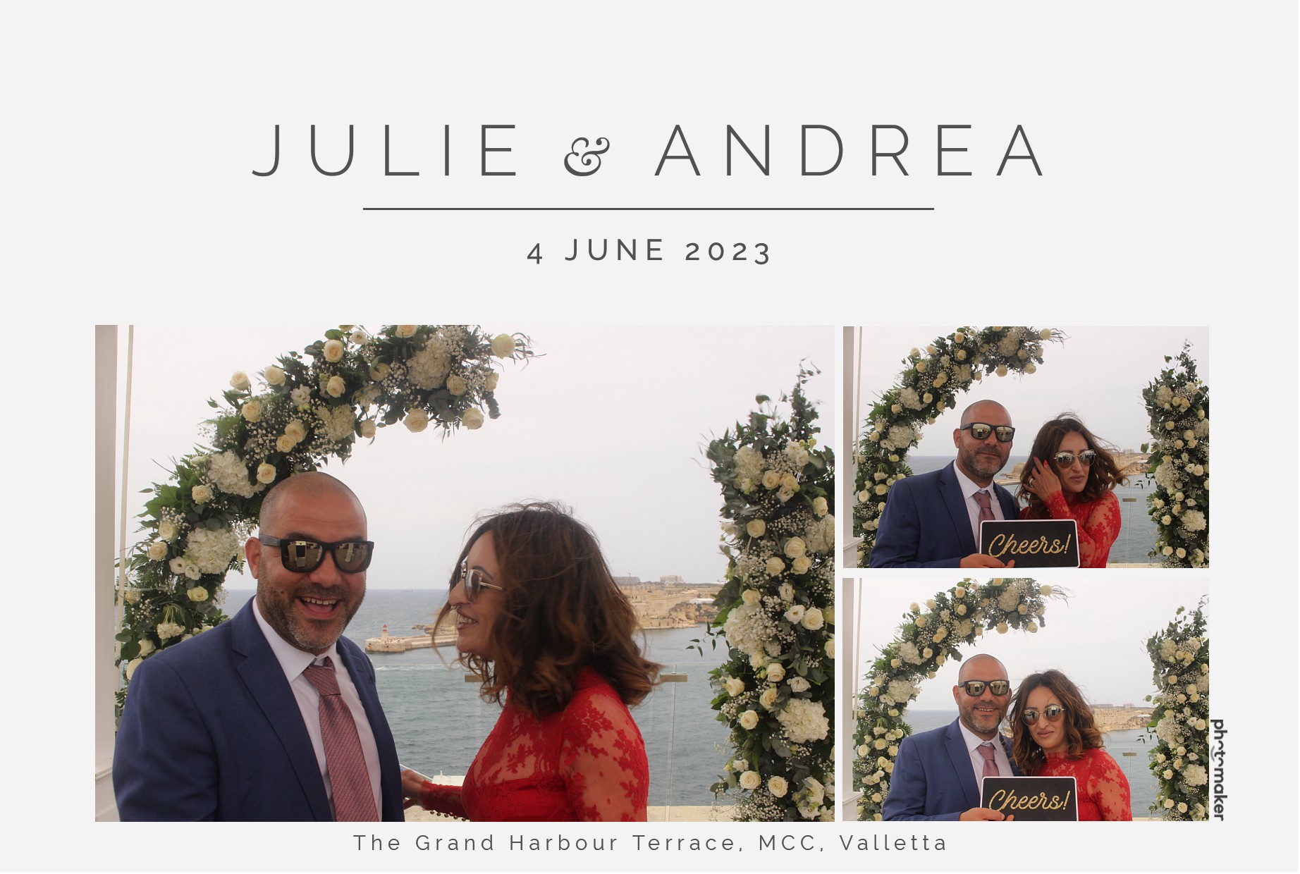 Julie & Andrea's Wedding | View more photos from the event at gallery.photomakerphotobooth.com.mt/u/PhotomakerMalta/Julie-Andreas-Wedding
