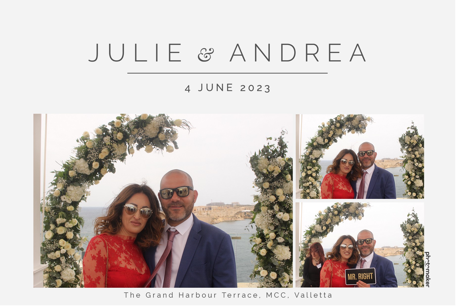 Julie & Andrea's Wedding | View more photos from the event at gallery.photomakerphotobooth.com.mt/u/PhotomakerMalta/Julie-Andreas-Wedding
