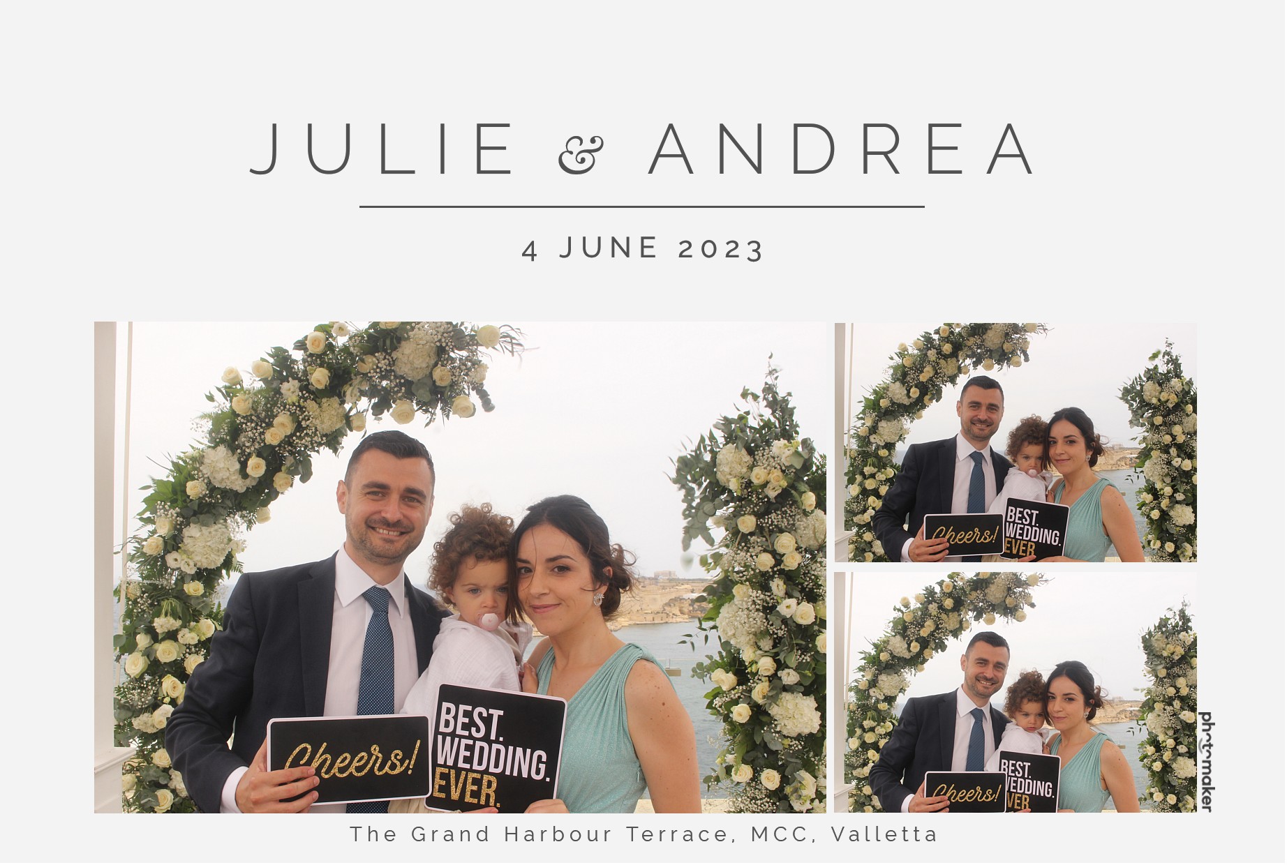 Julie & Andrea's Wedding | View more photos from the event at gallery.photomakerphotobooth.com.mt/u/PhotomakerMalta/Julie-Andreas-Wedding