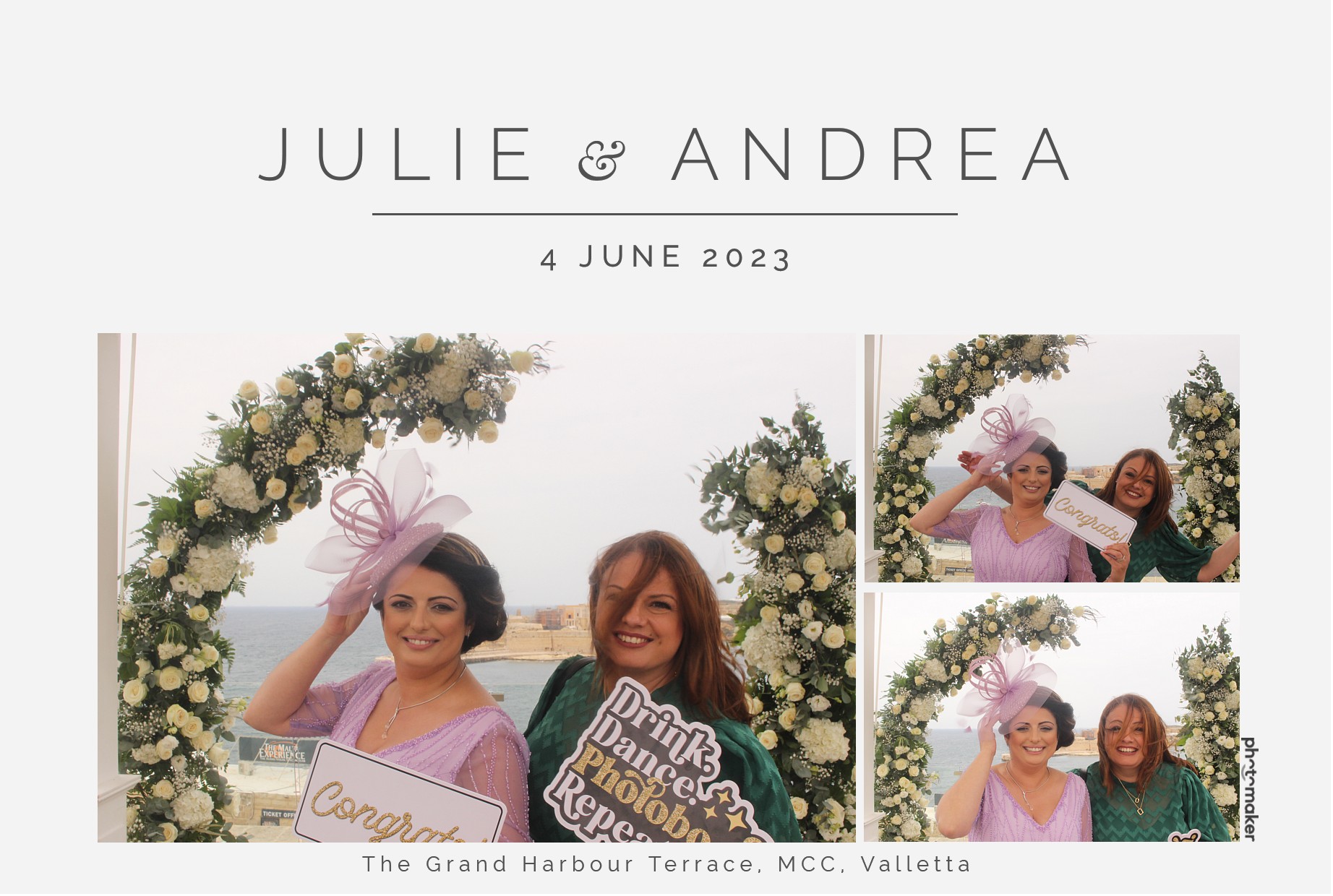 Julie & Andrea's Wedding | View more photos from the event at gallery.photomakerphotobooth.com.mt/u/PhotomakerMalta/Julie-Andreas-Wedding