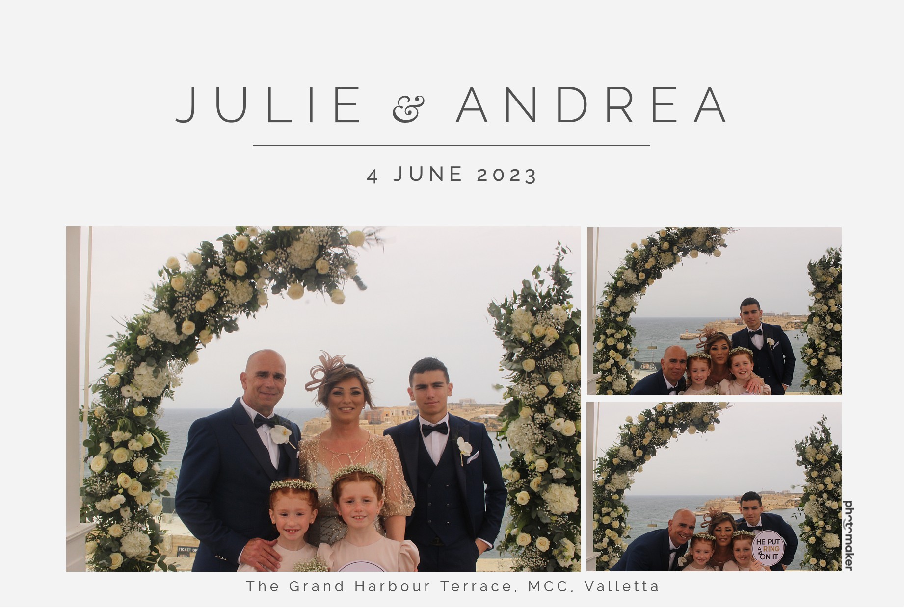 Julie & Andrea's Wedding | View more photos from the event at gallery.photomakerphotobooth.com.mt/u/PhotomakerMalta/Julie-Andreas-Wedding