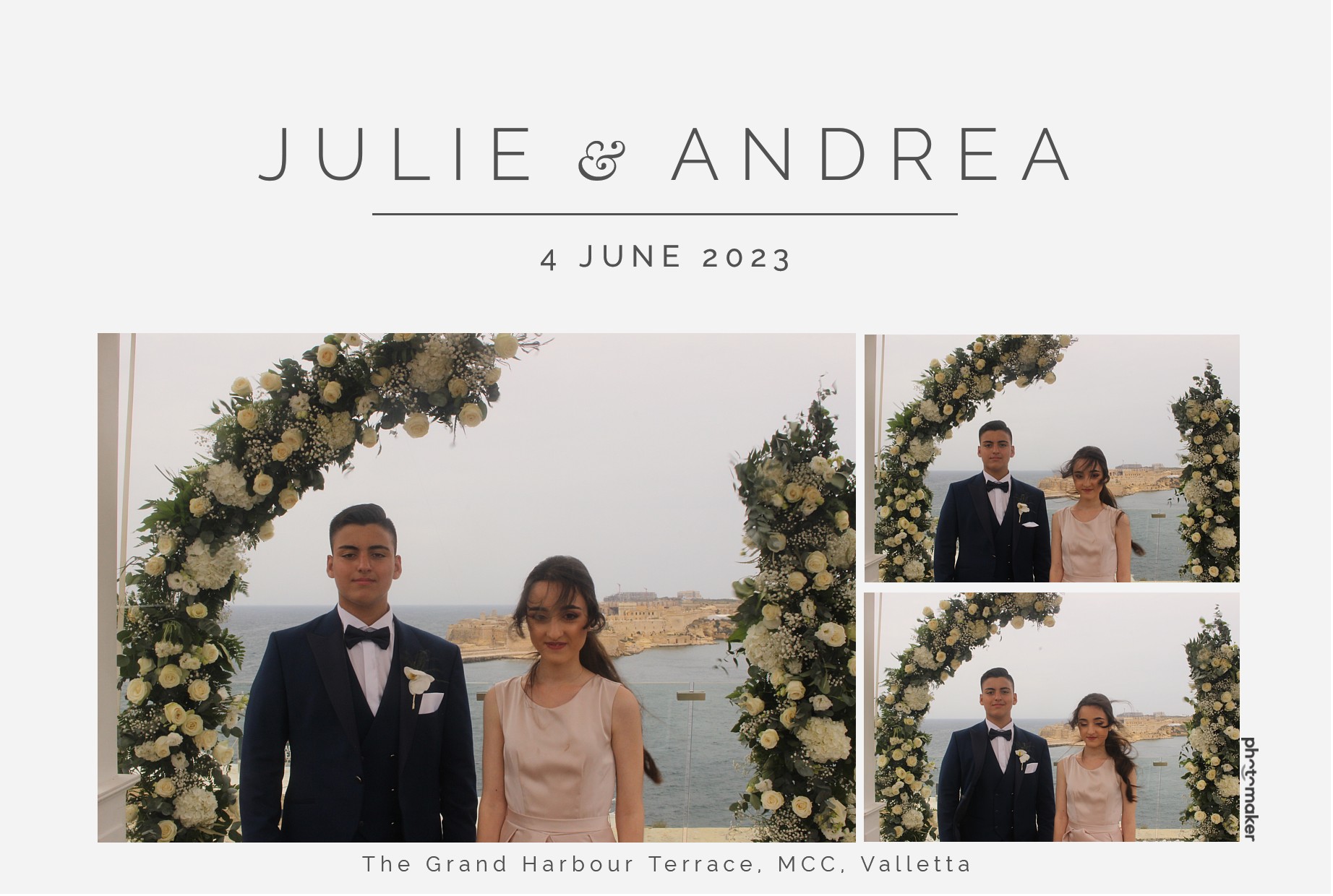 Julie & Andrea's Wedding | View more photos from the event at gallery.photomakerphotobooth.com.mt/u/PhotomakerMalta/Julie-Andreas-Wedding