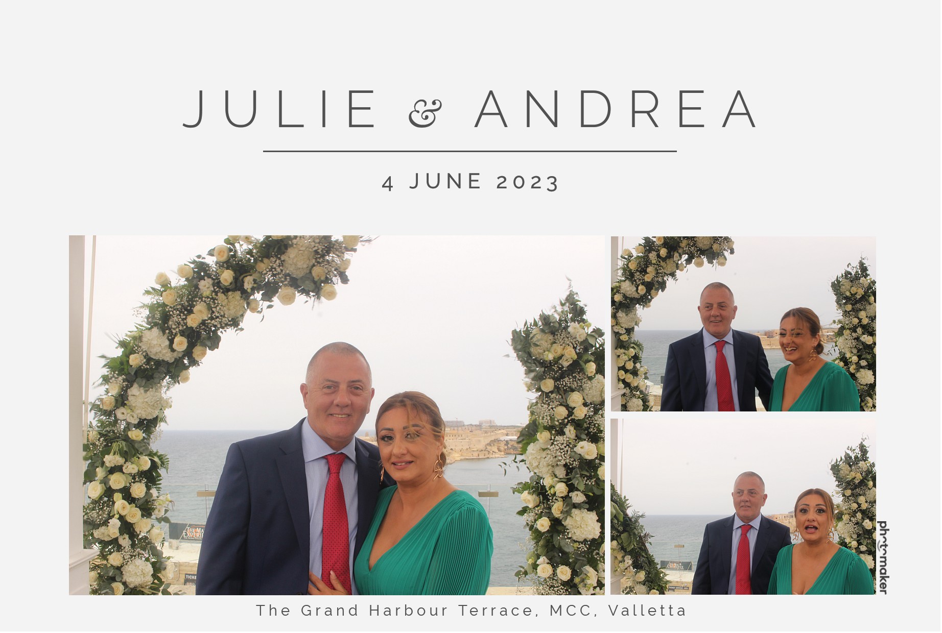 Julie & Andrea's Wedding | View more photos from the event at gallery.photomakerphotobooth.com.mt/u/PhotomakerMalta/Julie-Andreas-Wedding